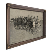 The Canadian Mounted Police On A Musical Ride Charge by Frederic Remington