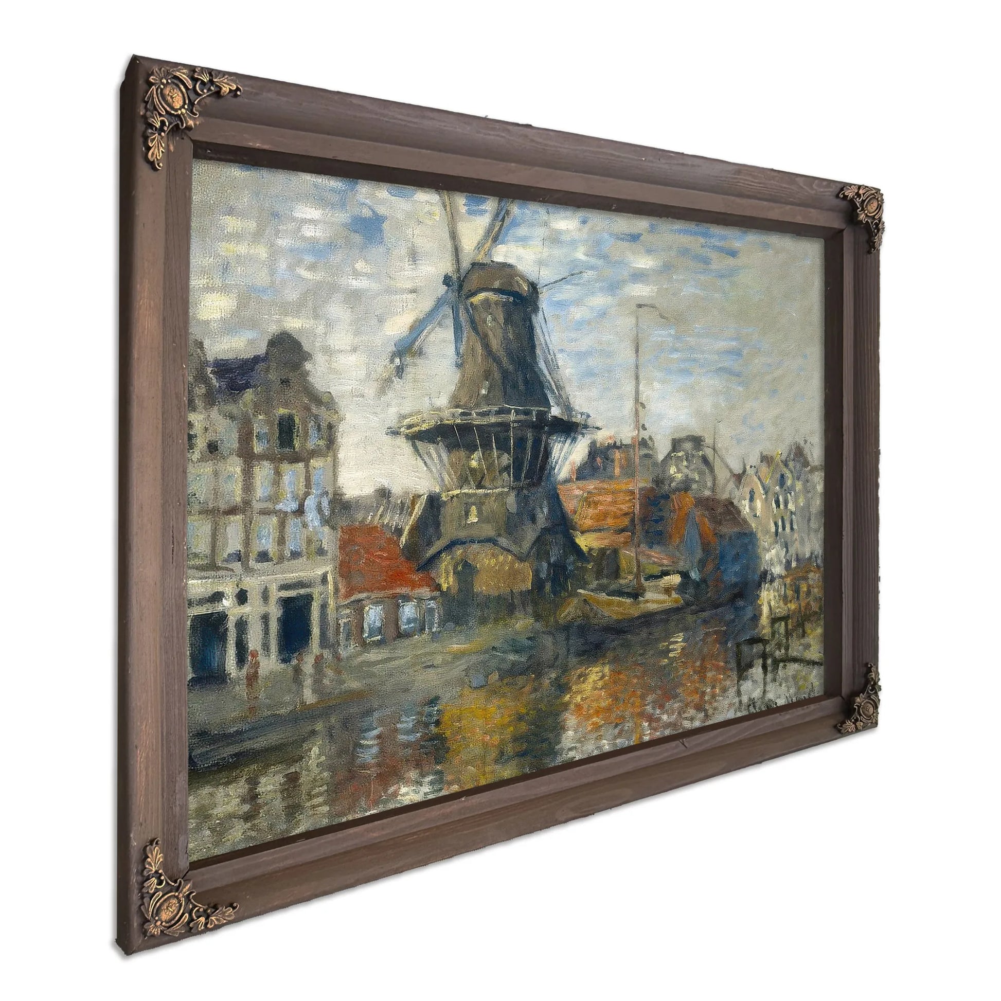 The Windmill On The Onbekende Gracht, Amsterdam By Claude Monet Fine Art Print