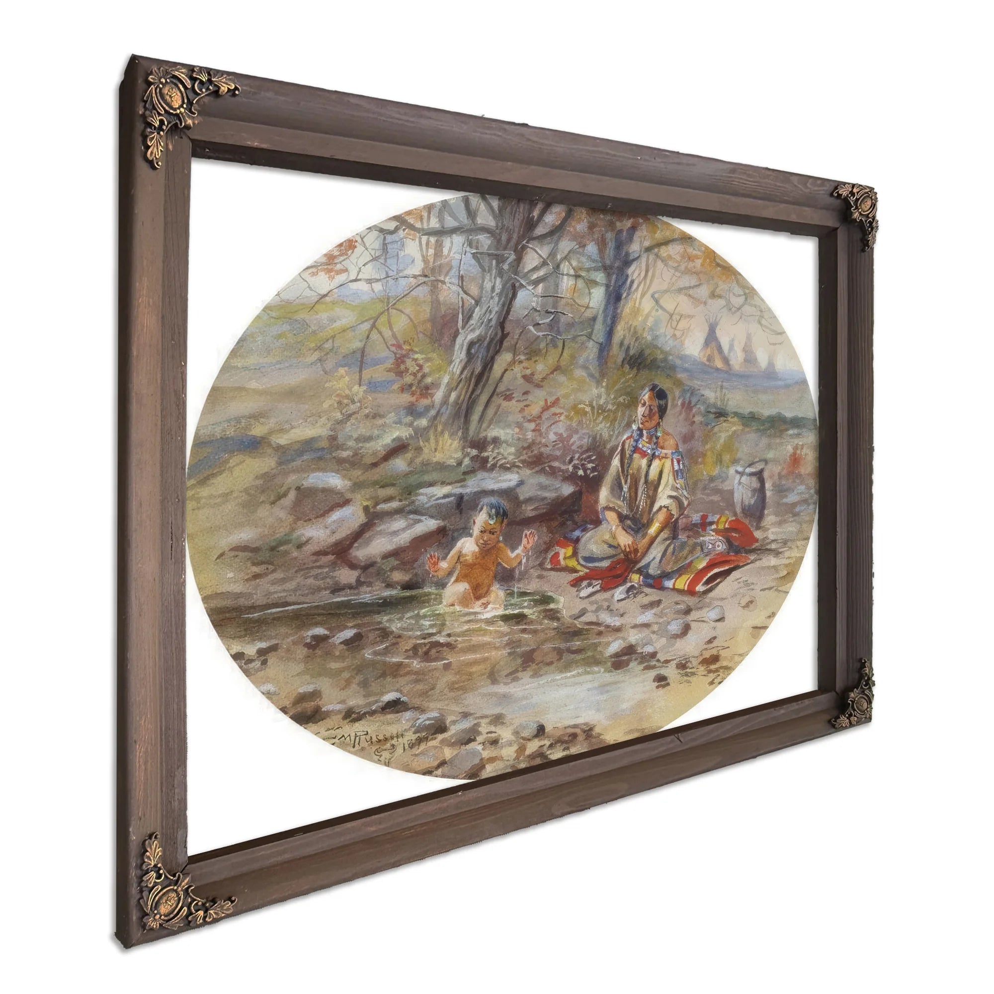 The Bath By Charles Marion Russell Fine Art Print