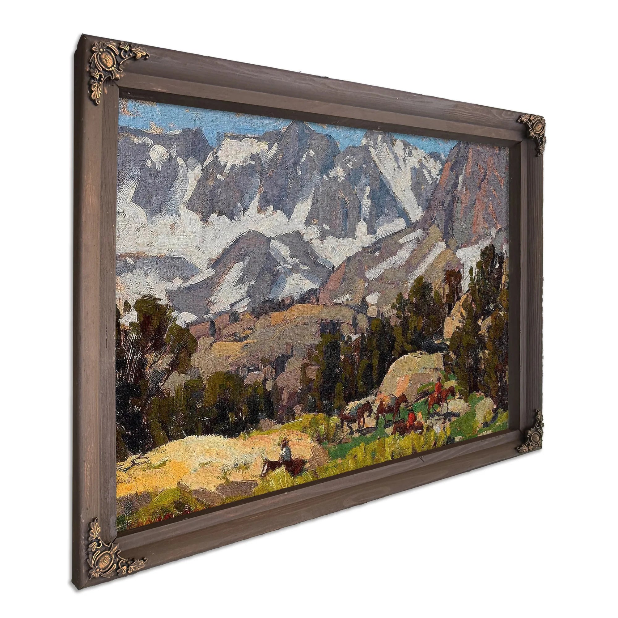 Sierra With Packers By Edgar Payne Fine Art Print