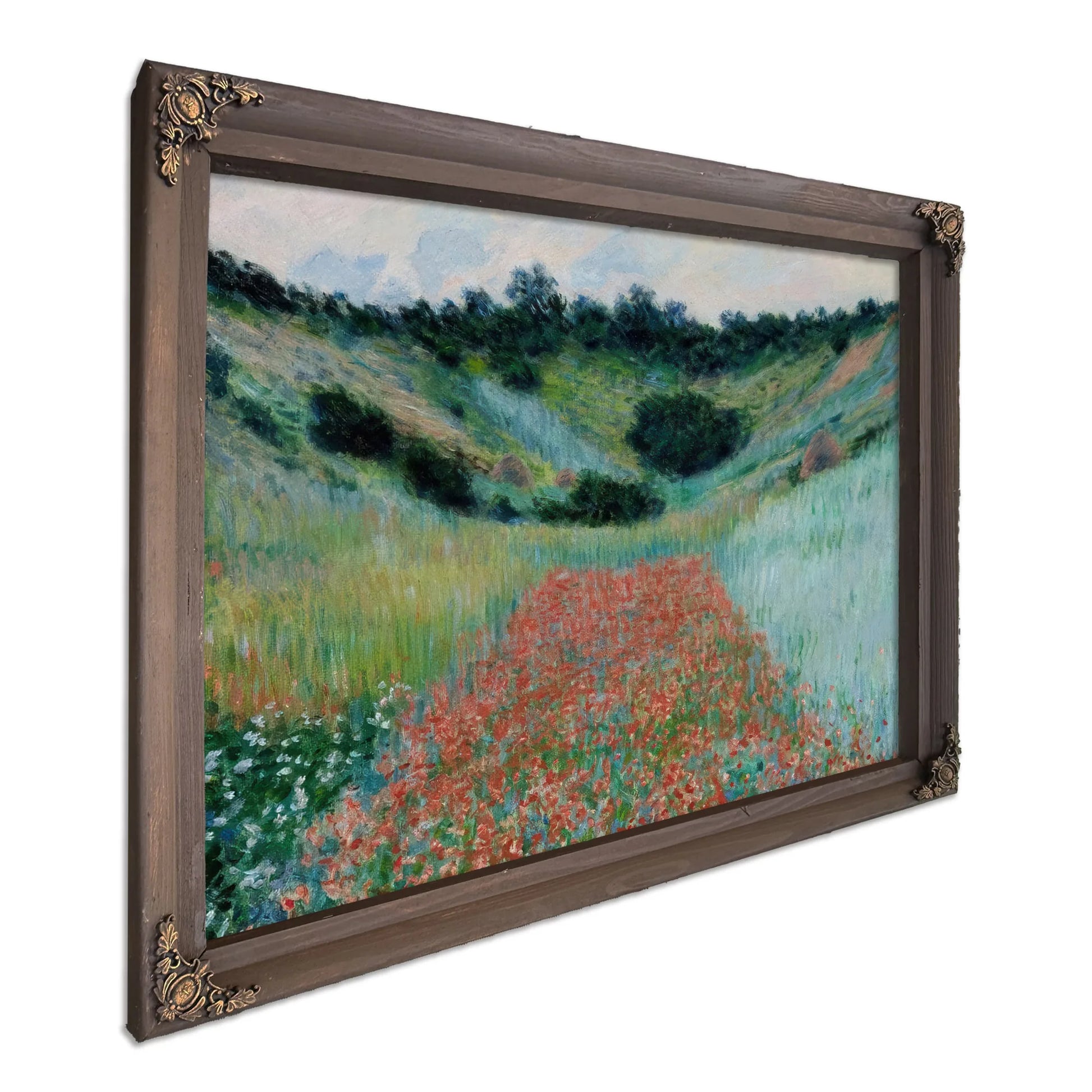 Poppy Field In A Hollow Near Giverny By Claude Monet Fine Art Print