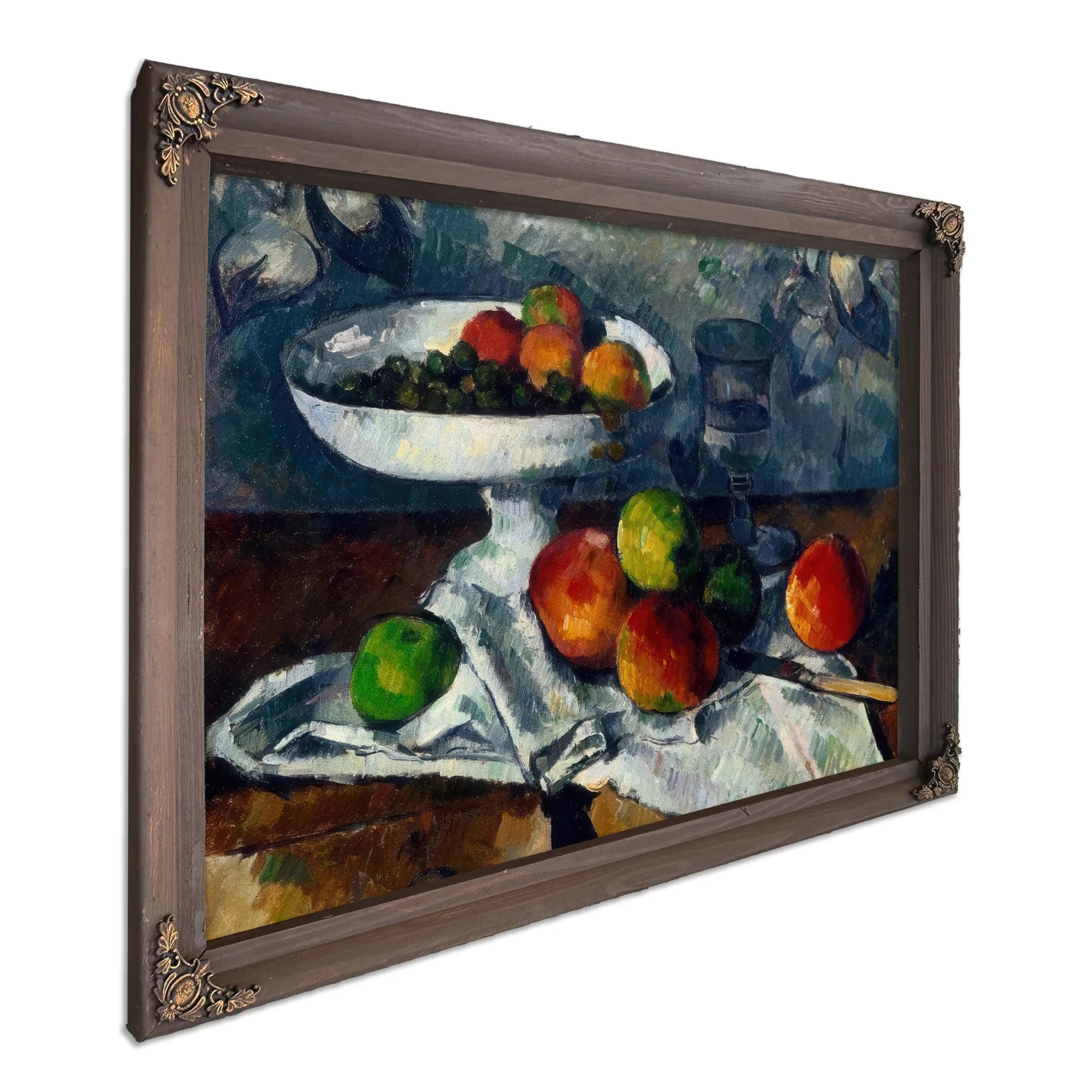 Still Life With Fruit Dish By Paul Cezanne Fine Art Print