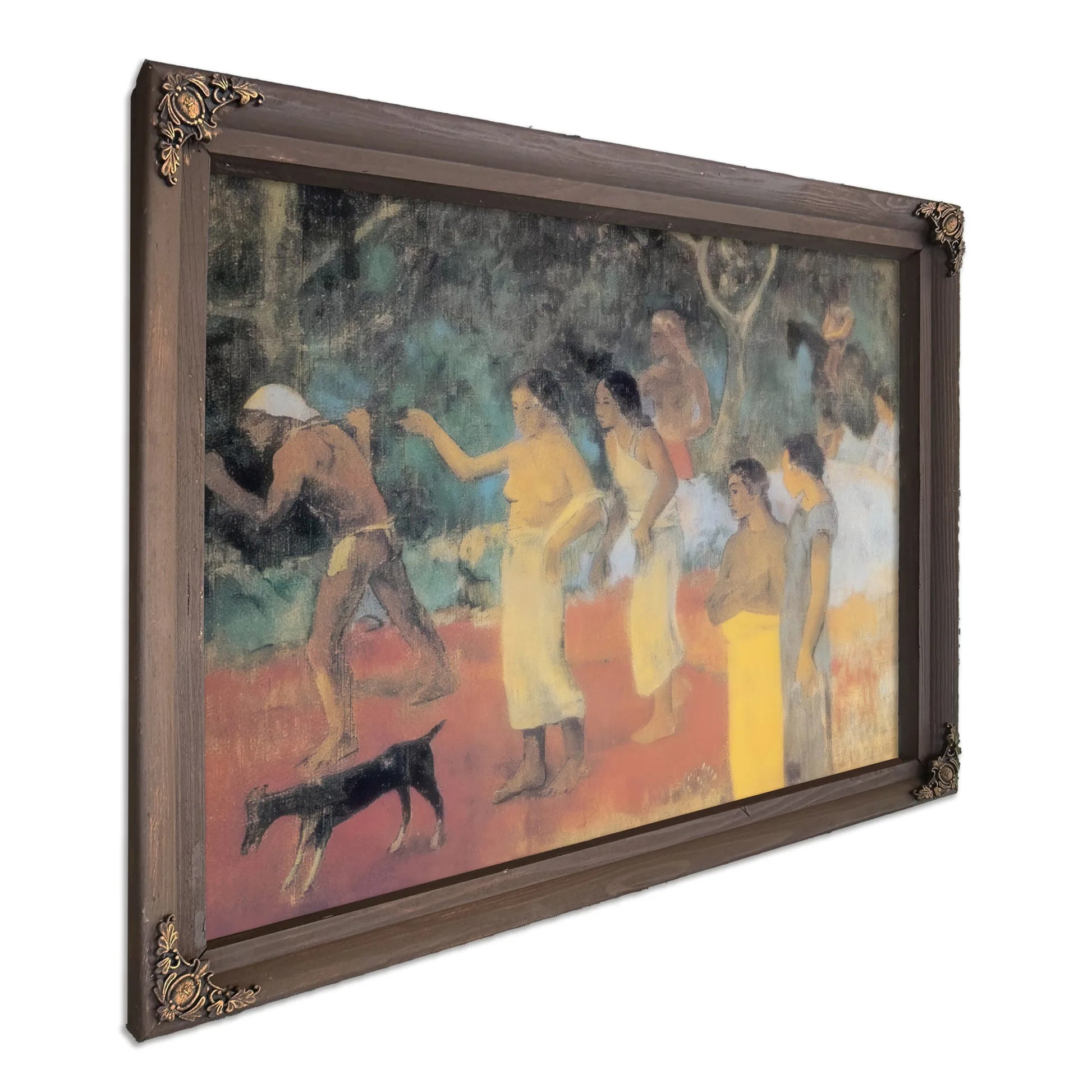Scene From Tahitian Life By Paul Gauguin Fine Art Print