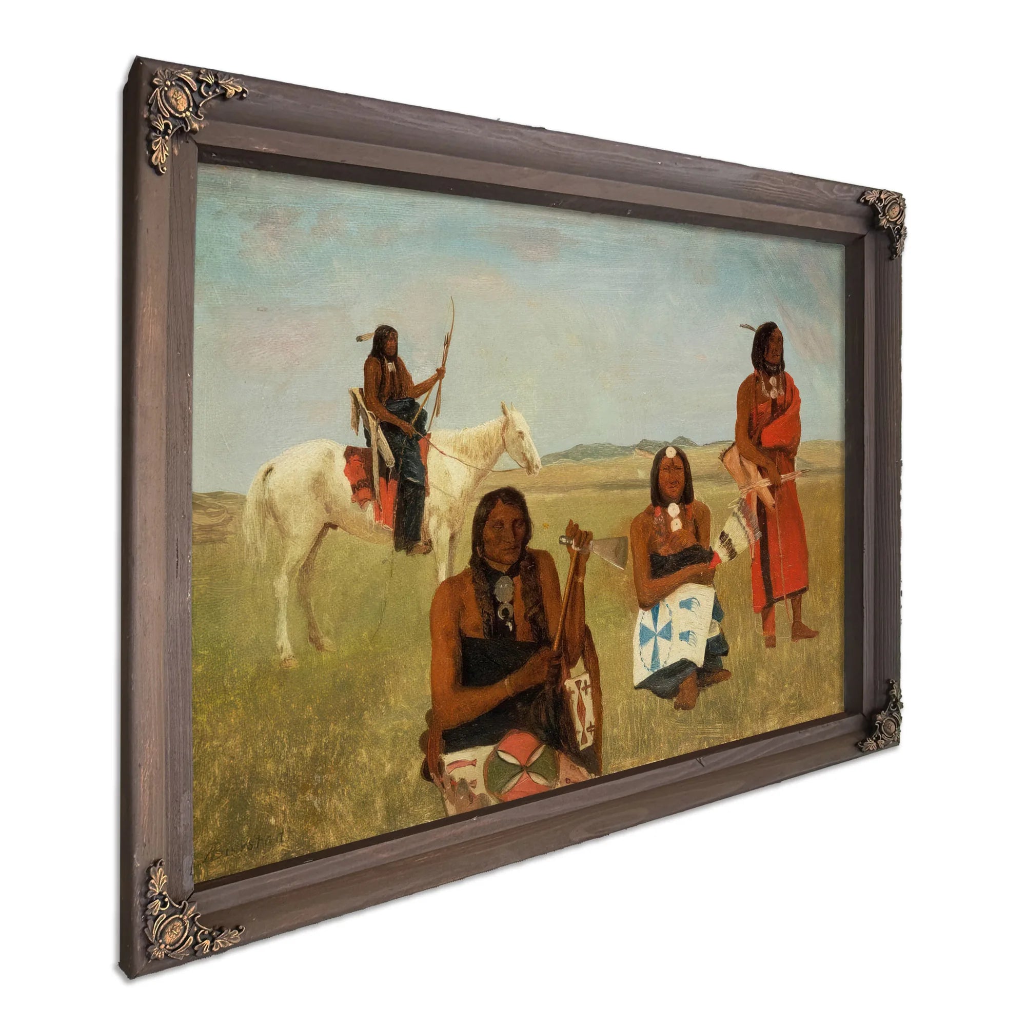 Indians Near Fort Laramie By Albert Bierstadt Fine Art Print