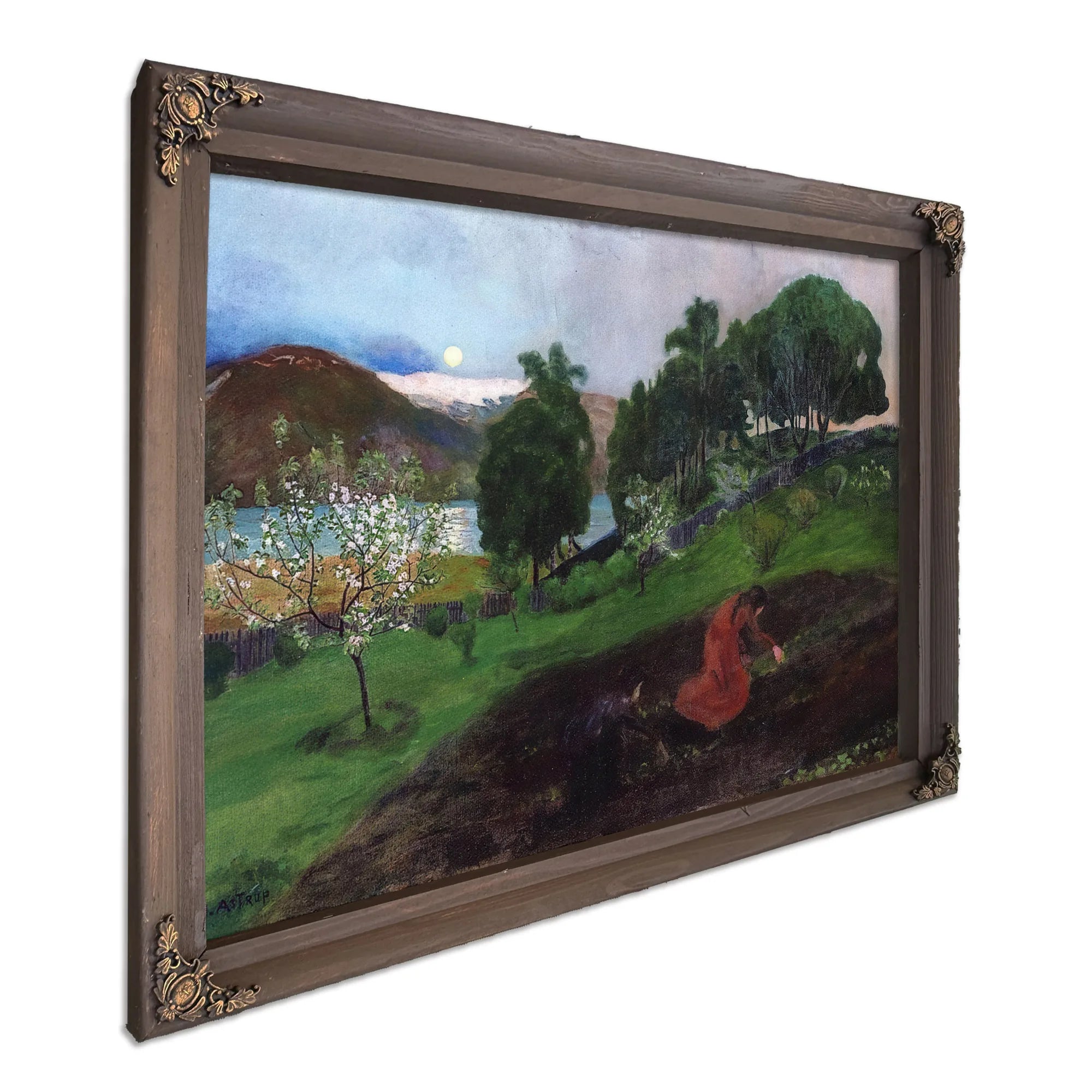 Spring Night In The Garden By Nicolai Astrup Fine Art Print