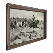 Rushing Red Lodges Passed Through The Line by Frederic Remington