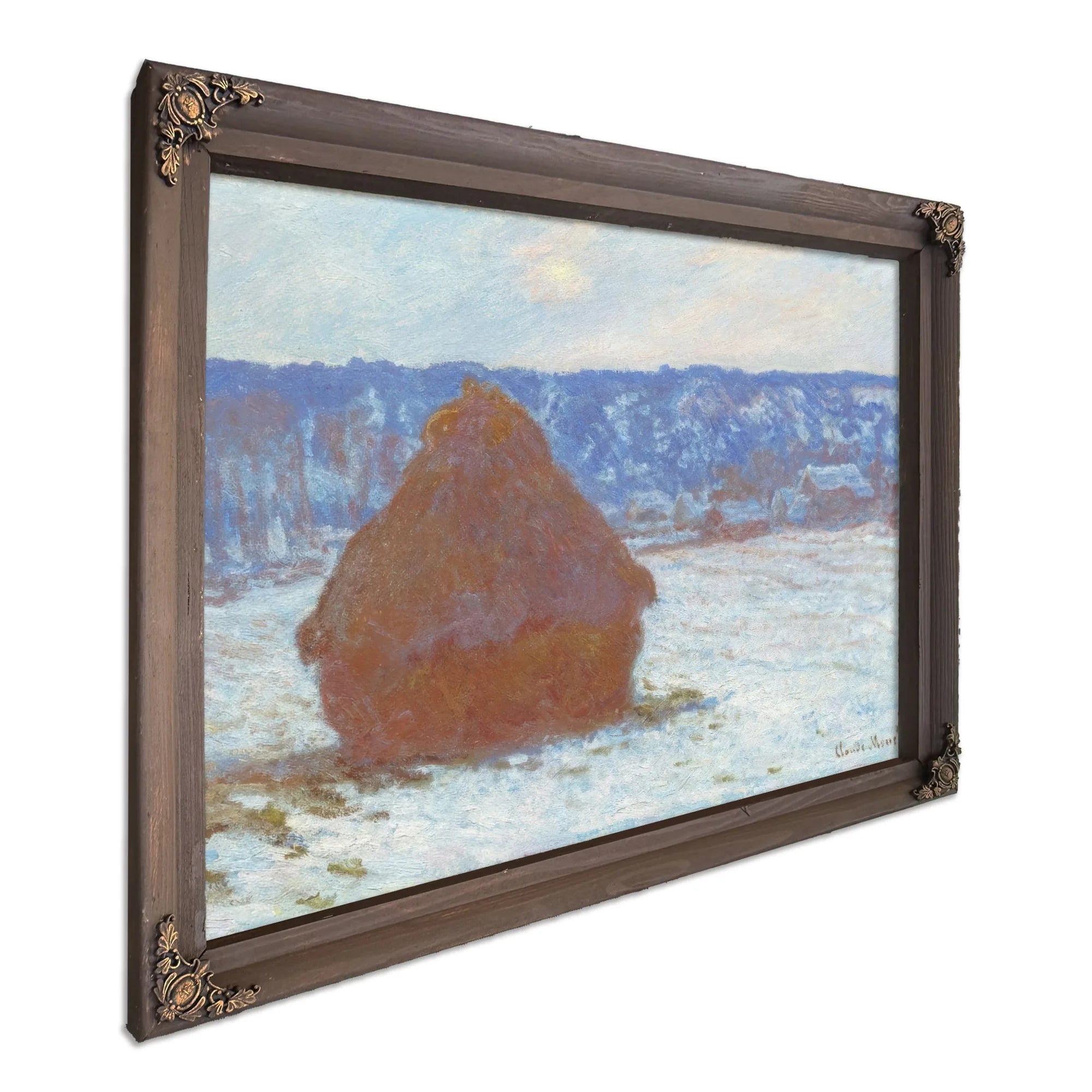 Stack Of Wheat (Snow Effect Overcast Day) By Claude Monet Fine Art Print