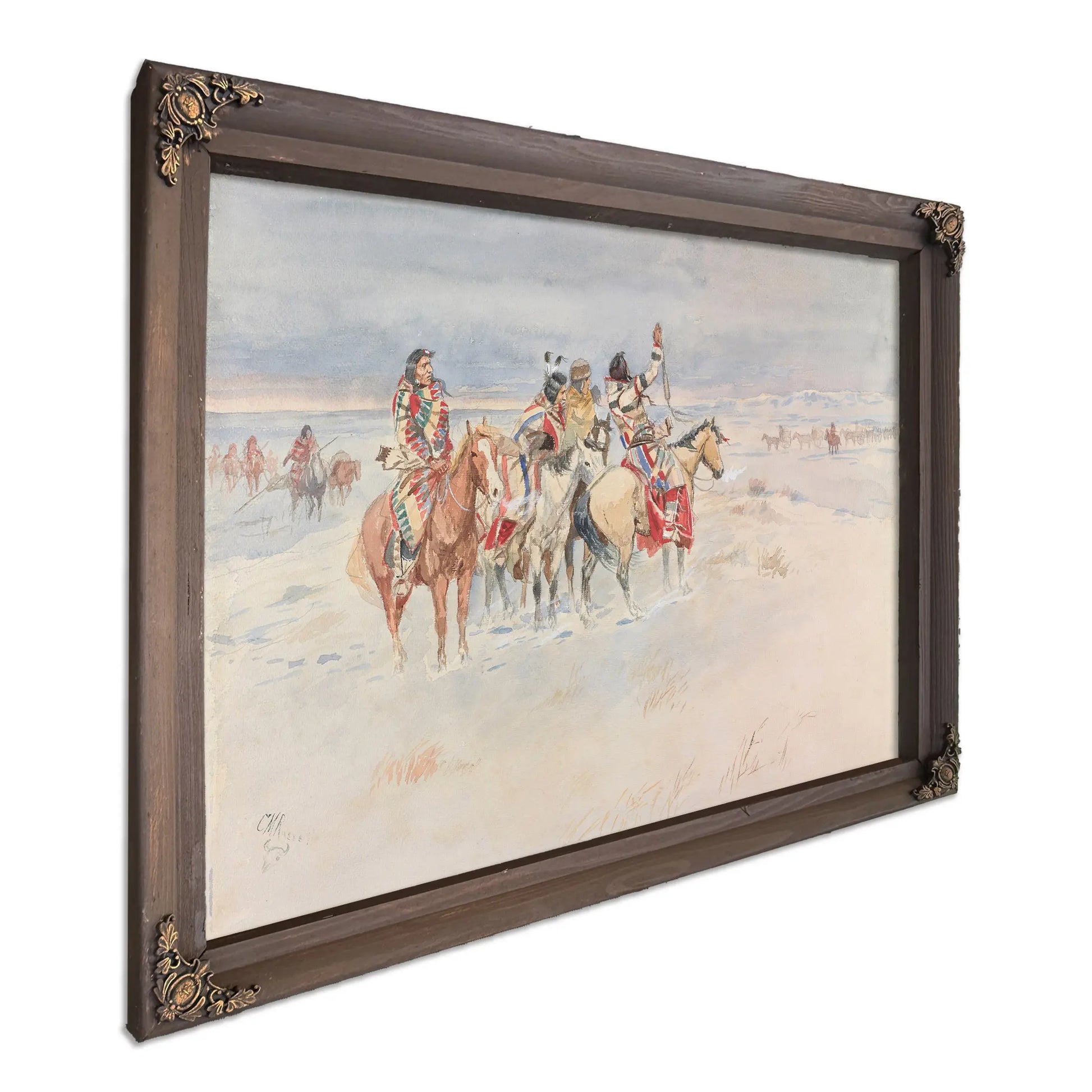 Crees Meeting Traders by Charles Marion Russell