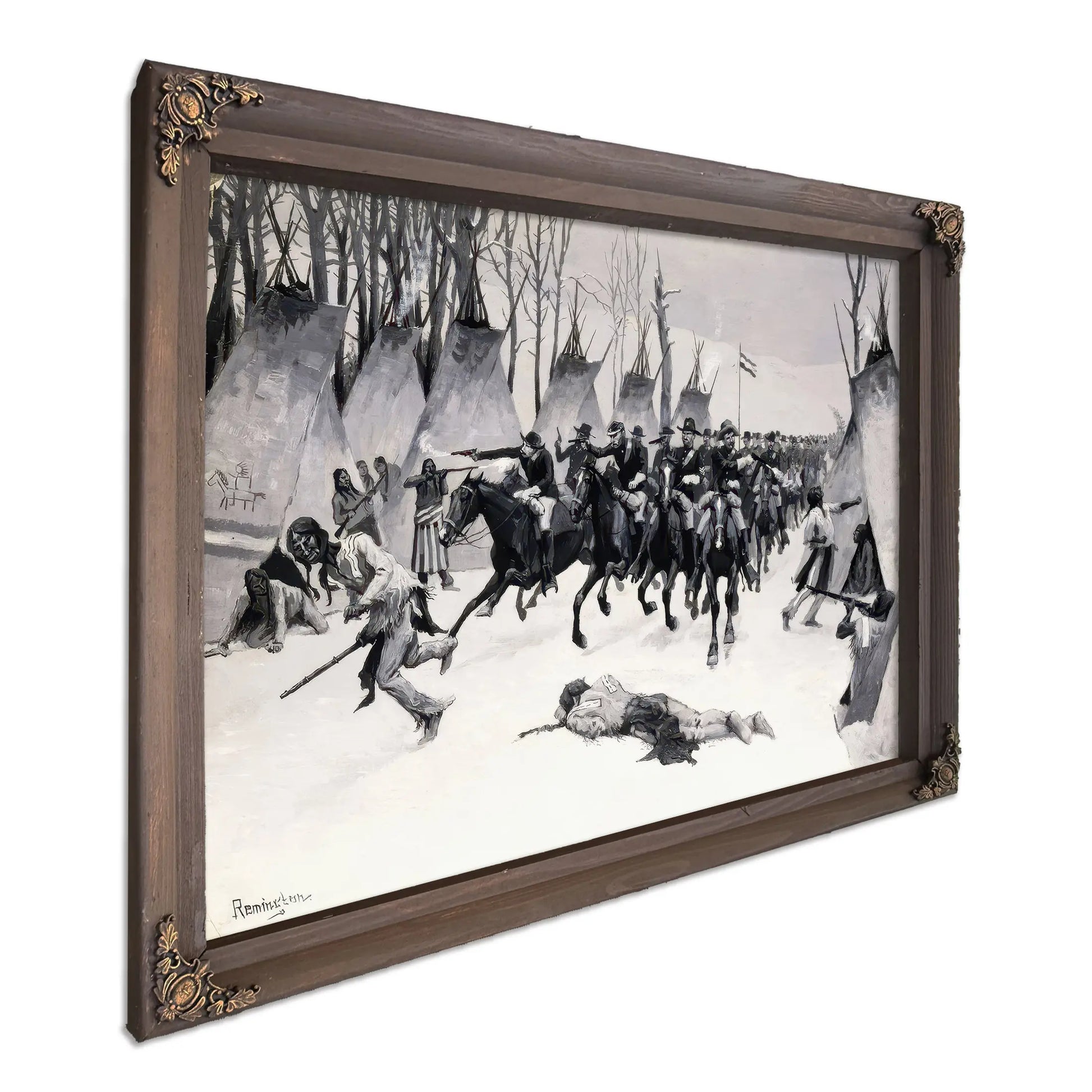Battle Of Washita by Frederic Remington