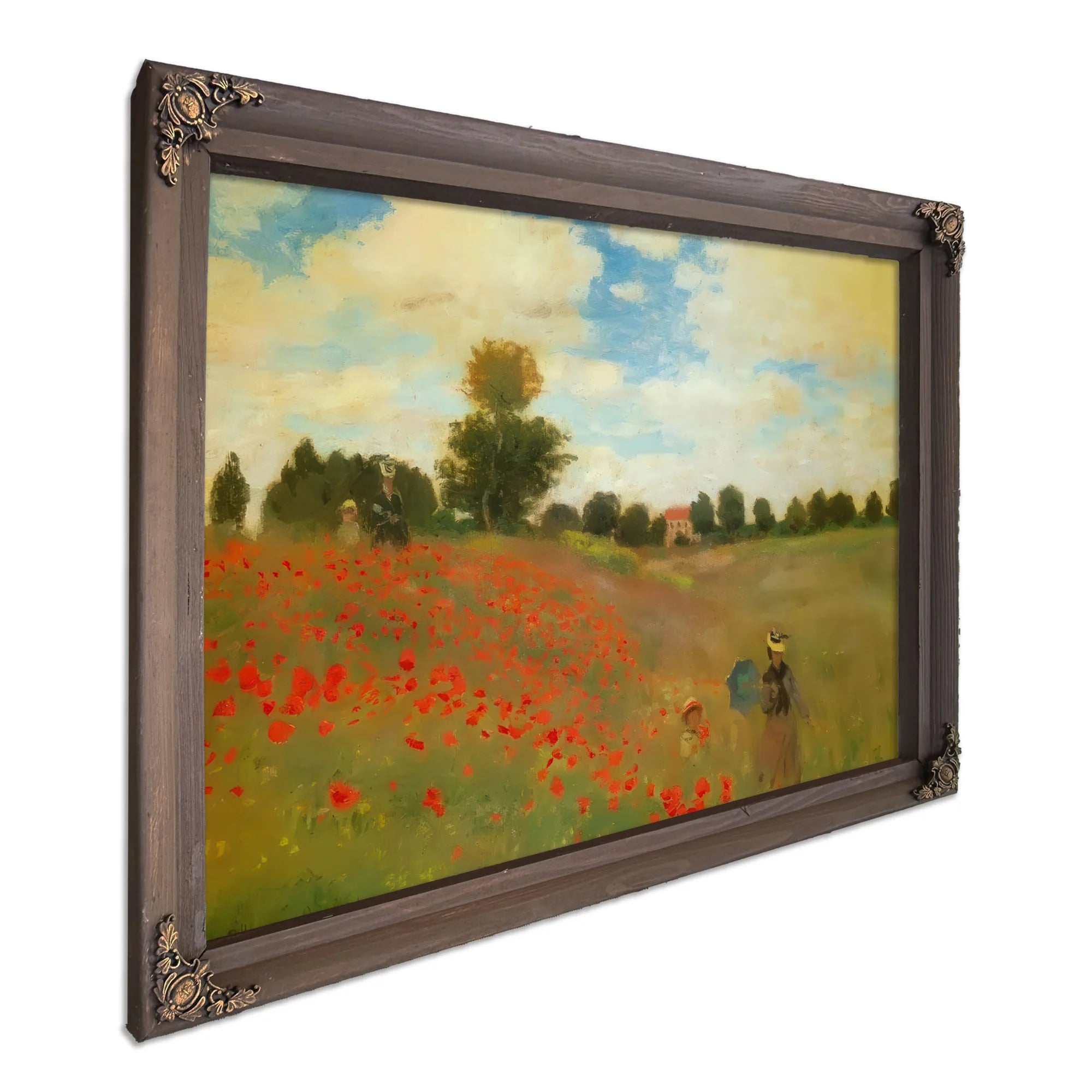 Red Popies At Argenteuil By Claude Monet Fine Art Print