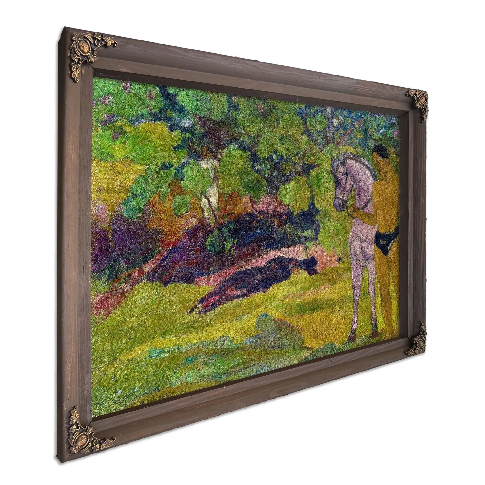 In The Vanilla Grove Man And Horse 1891 By Paul Gauguin Fine Art Print