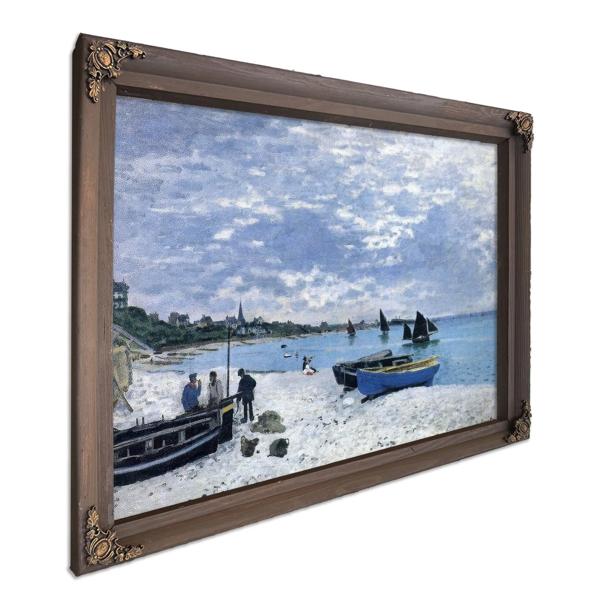 The Beach At Sainte Adresse 1867 By Claude Monet Fine Art Print