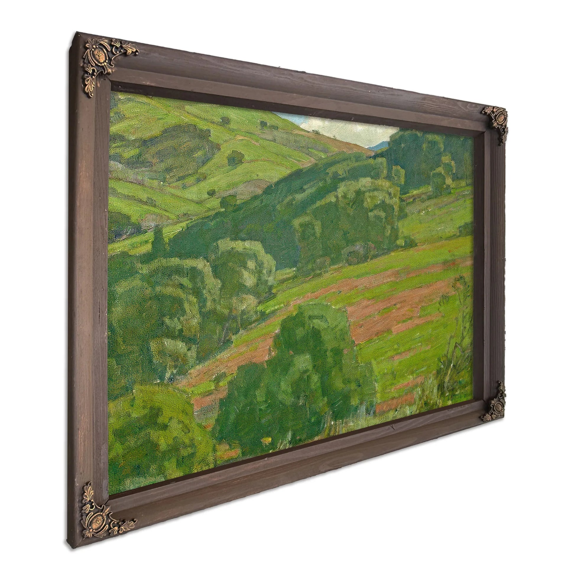 Trees Along The Foothills By William Wendt Fine Art Print
