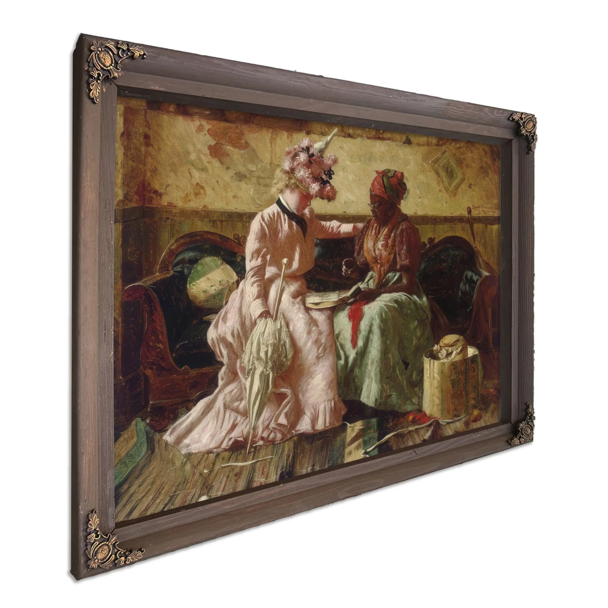 Reading The Cards By Harry Roseland Fine Art Print