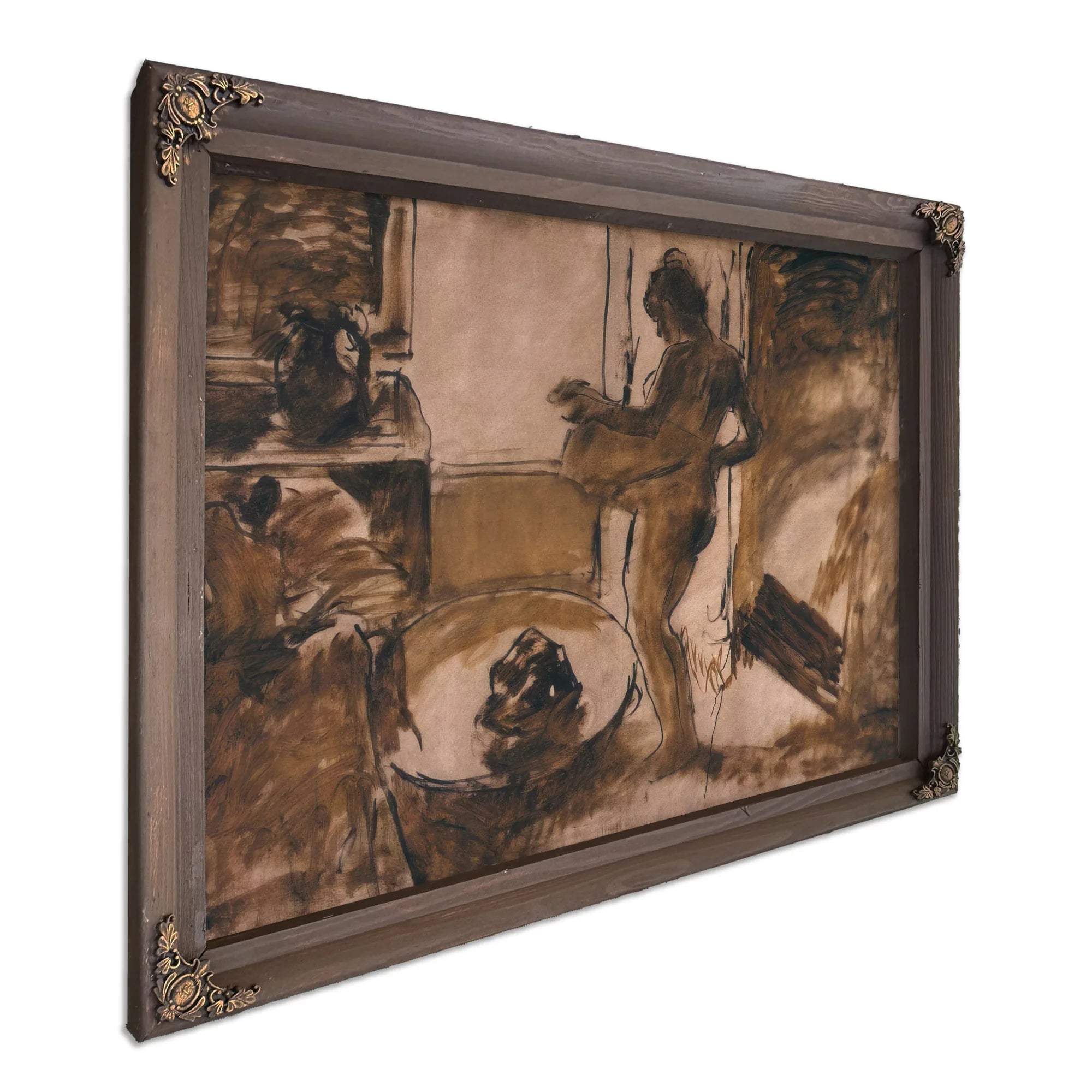 Woman Drying Herself (Femme Au Tub) By Edgar Degas Fine Art Print