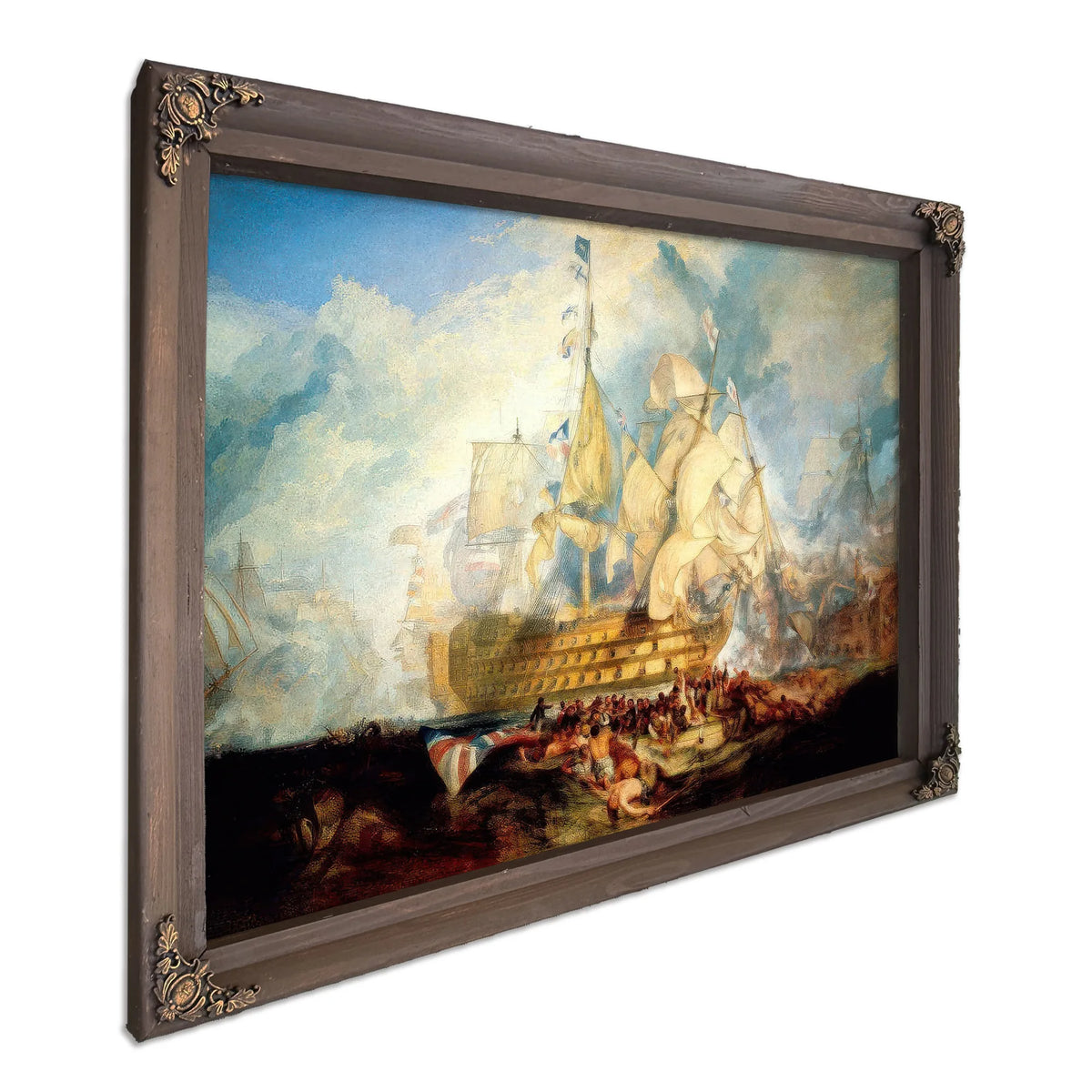 The Battle Of Trafalgar 1824 2 By Joseph Mallord William Turner Fine Art Print