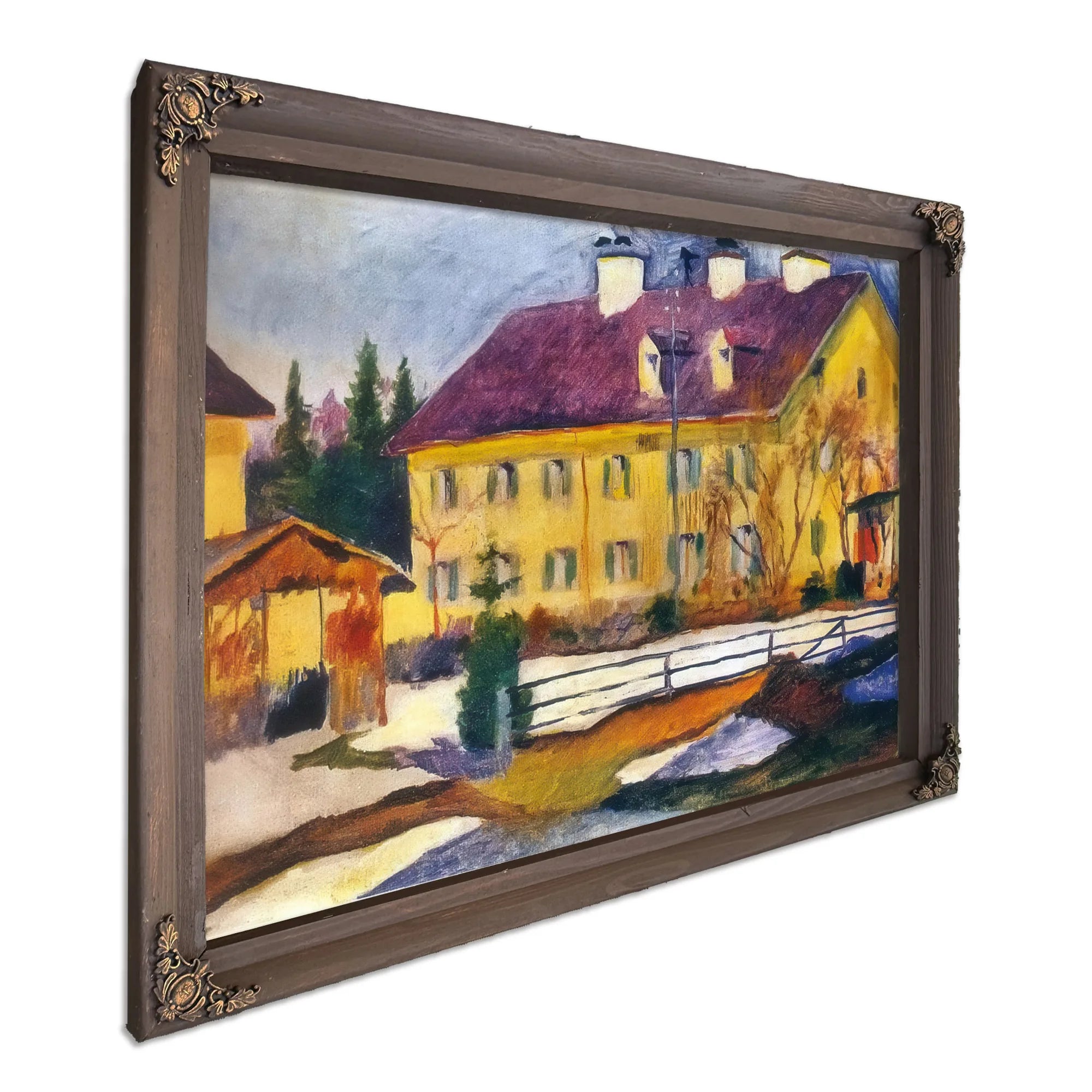 The Hospital In Tegernsee By August Macke Fine Art Print