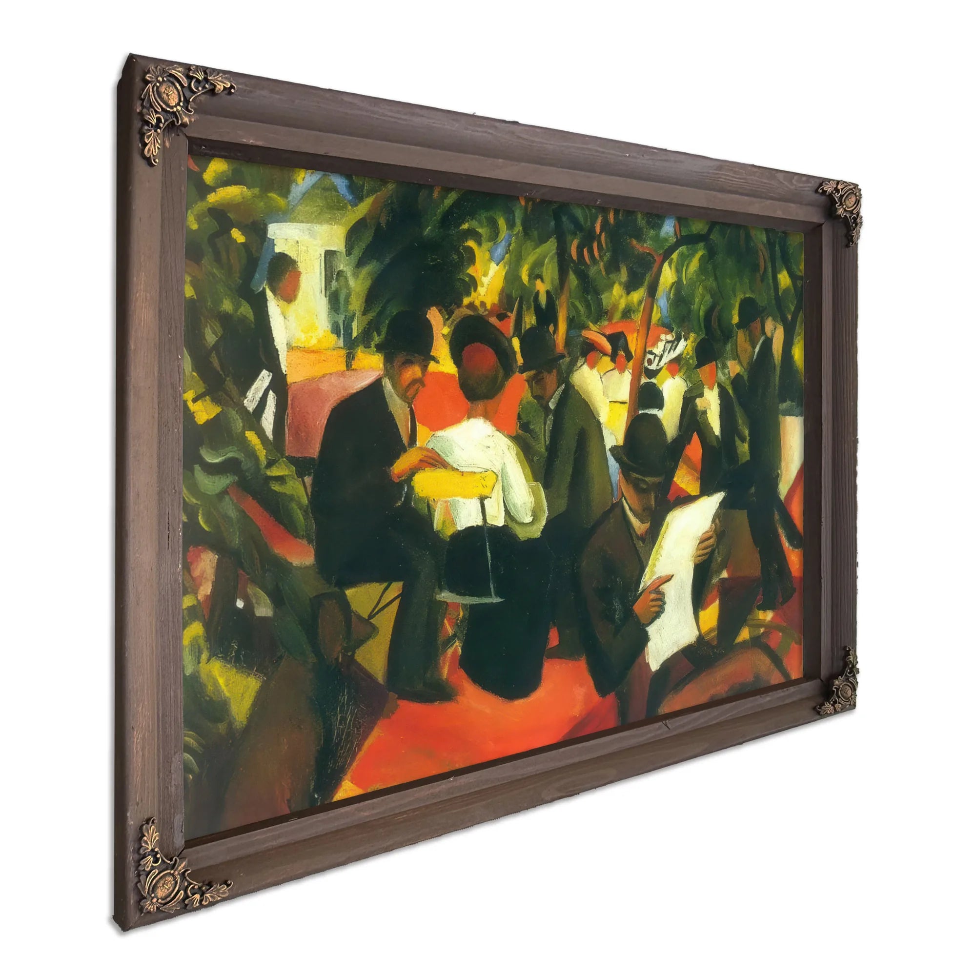 Garden Restaurant By August Macke Fine Art Print