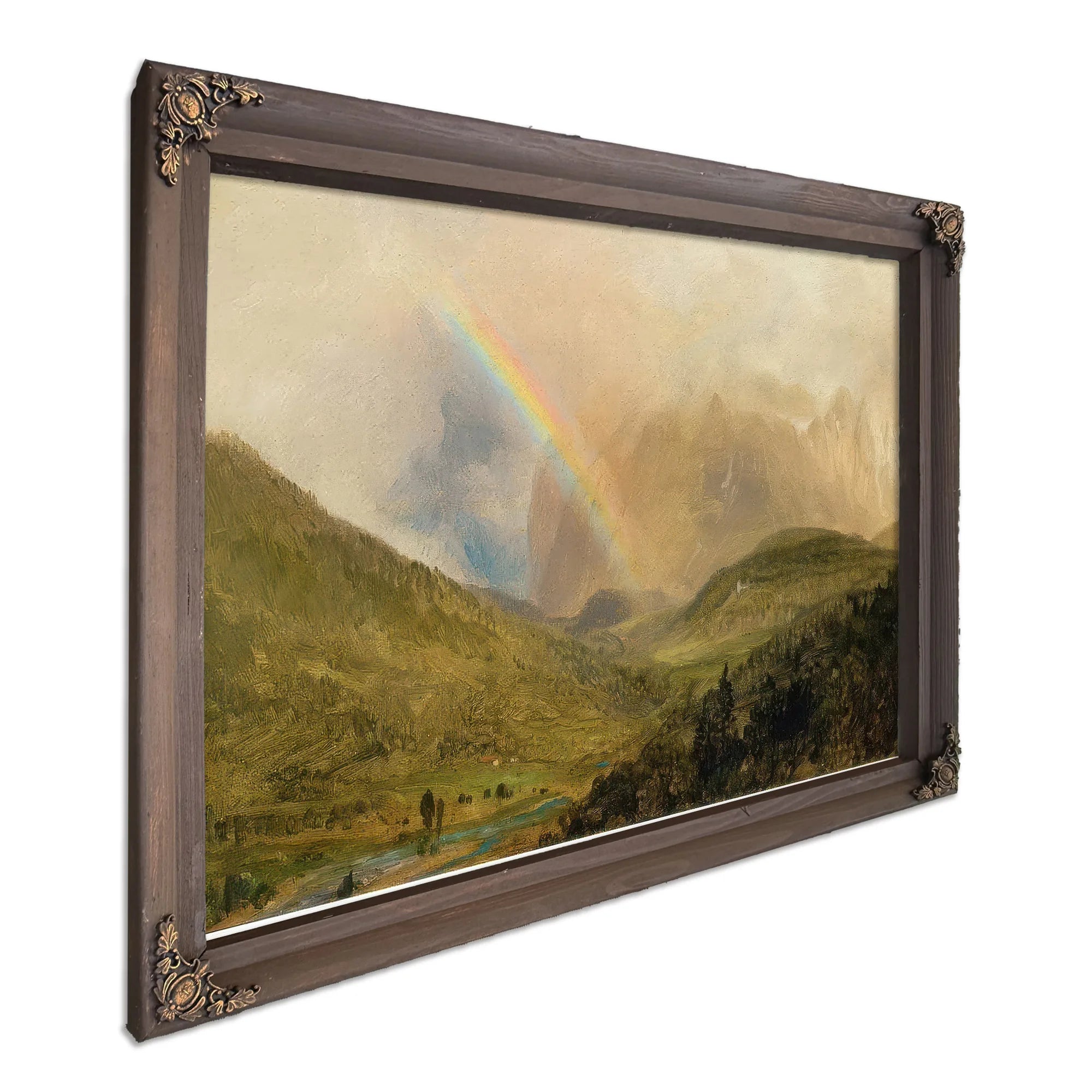 Rainbox Near Berchtesgaden Germany By Frederic Edwin Church Fine Art Print