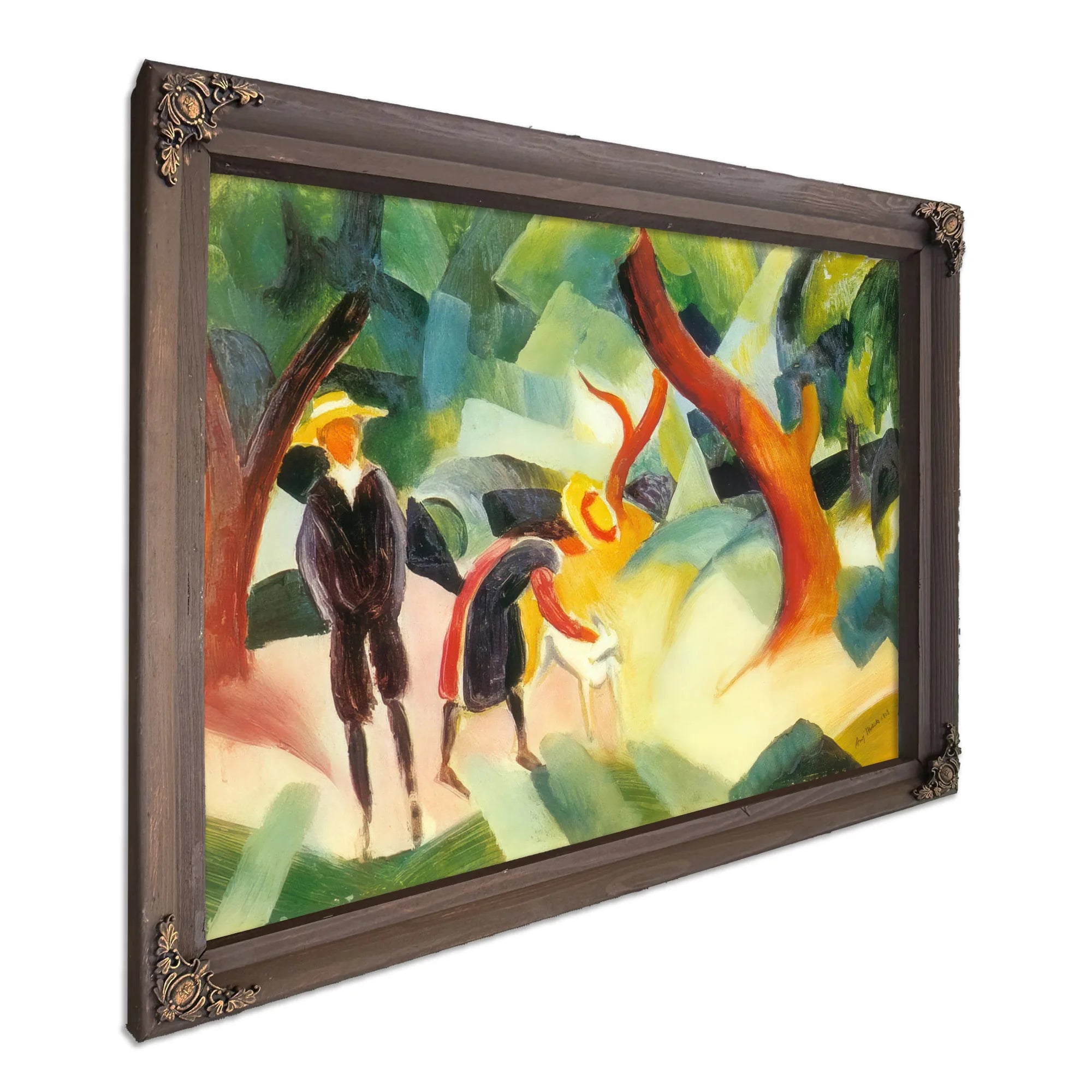 Children And A Goat By August Macke Fine Art Print