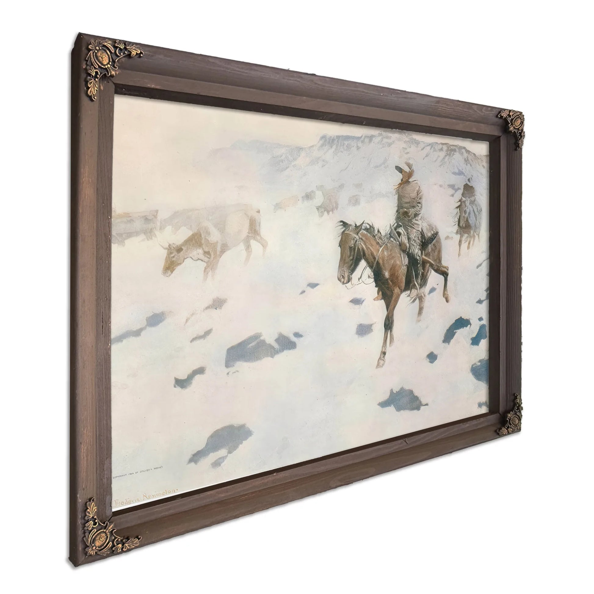 Drifting Before The Storm By Frederic Remington Fine Art Print