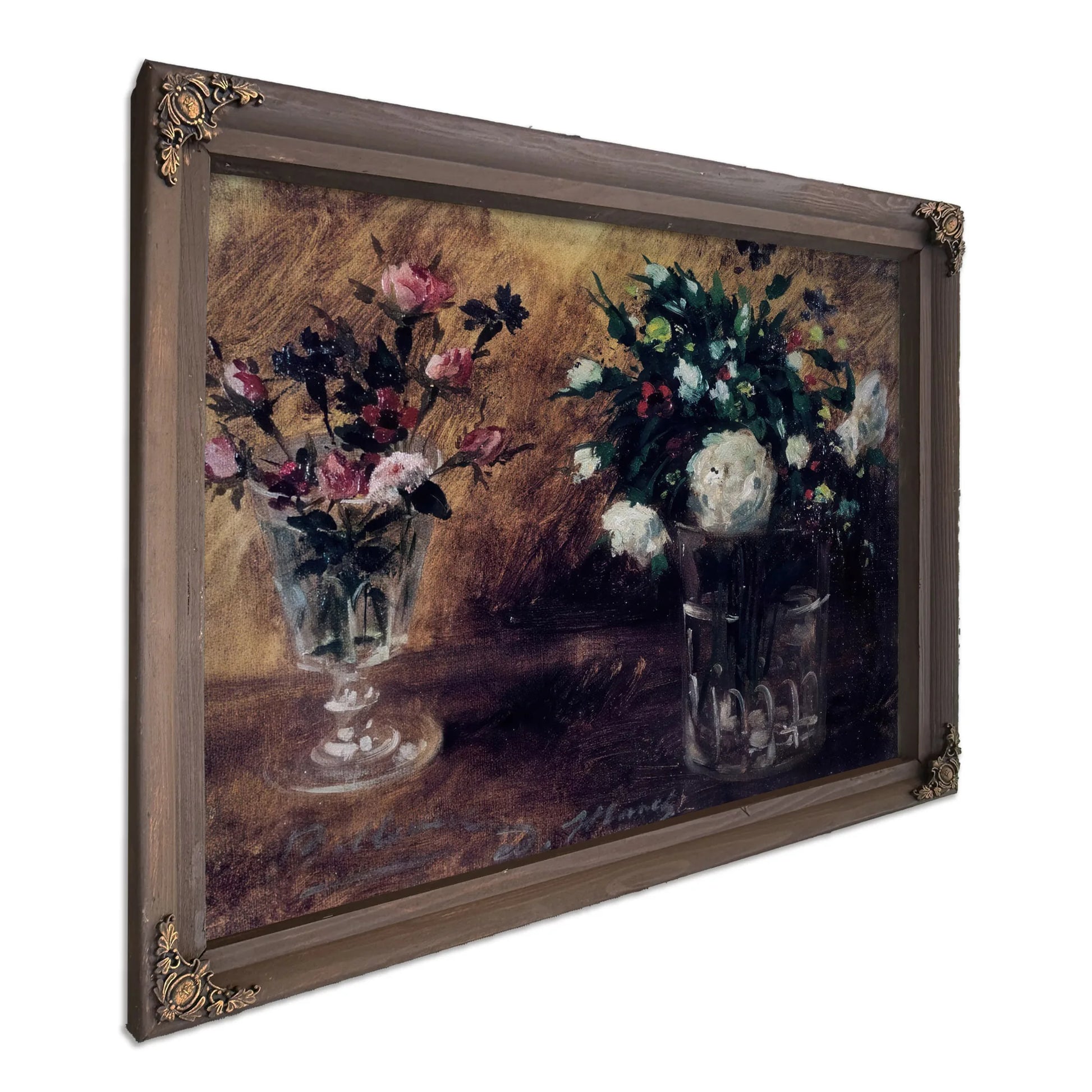 Flowers In Two Glasses By Edouard Manet Fine Art Print