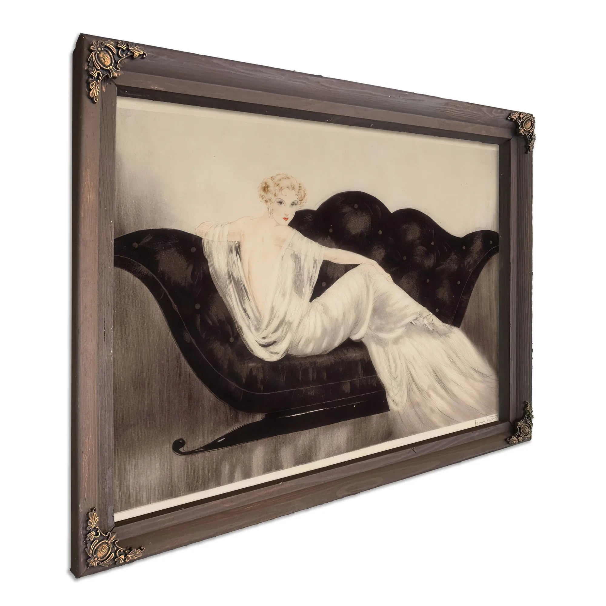 The Sofa 1937 By Louis Icart Fine Art Print
