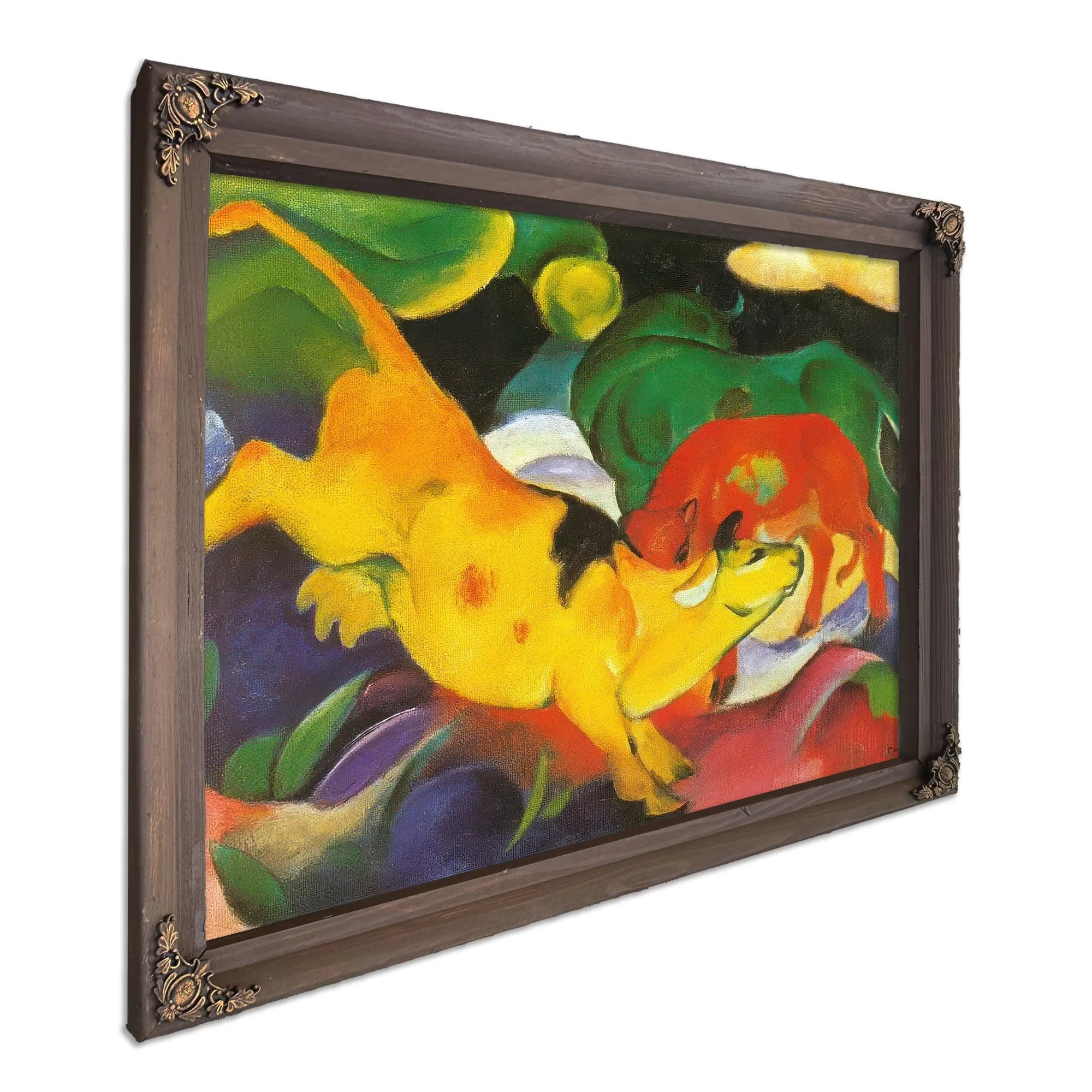 Cows Yellow Red Green By Franz Marc Fine Art Print