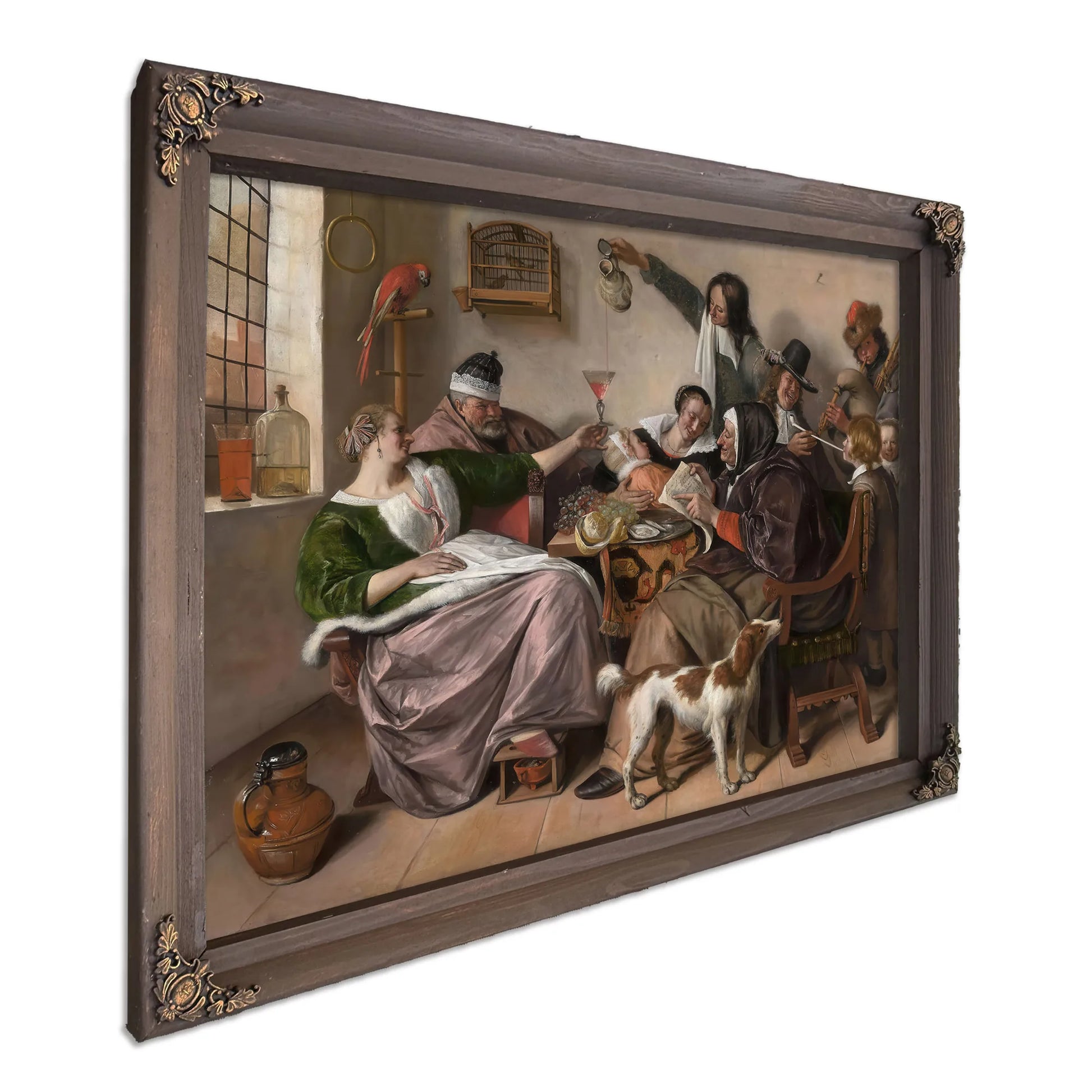 As The Old Singso Pipe The Young by Jan Steen Fine Art Print