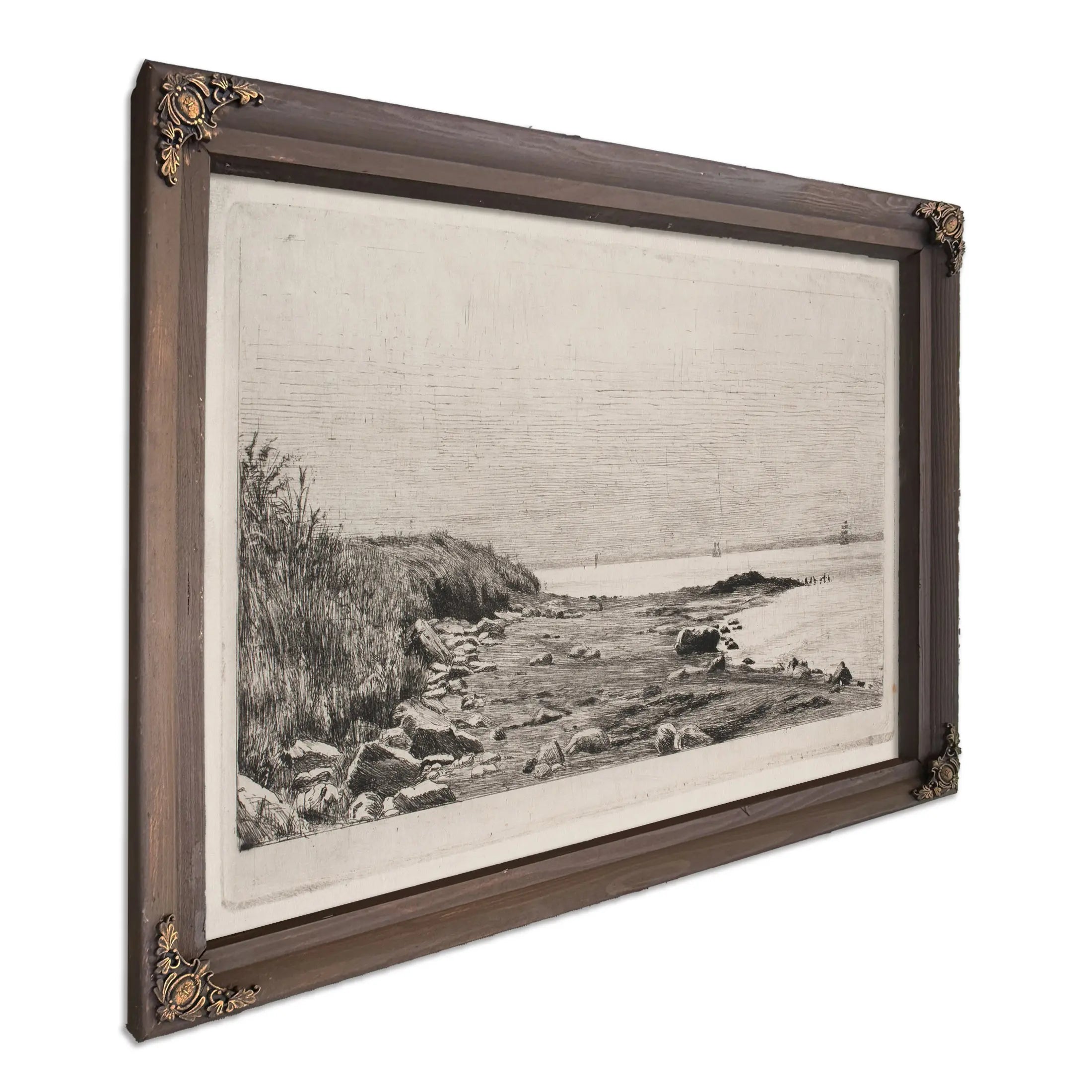 Strandparti Solskin I Havet by Carl Bloch