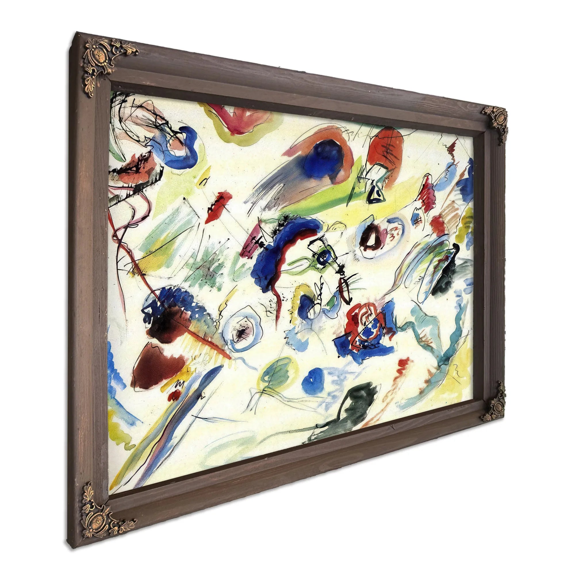 Untitled First Abstract Watercolor 1910 By Wassily Kandinsky Fine Art Print