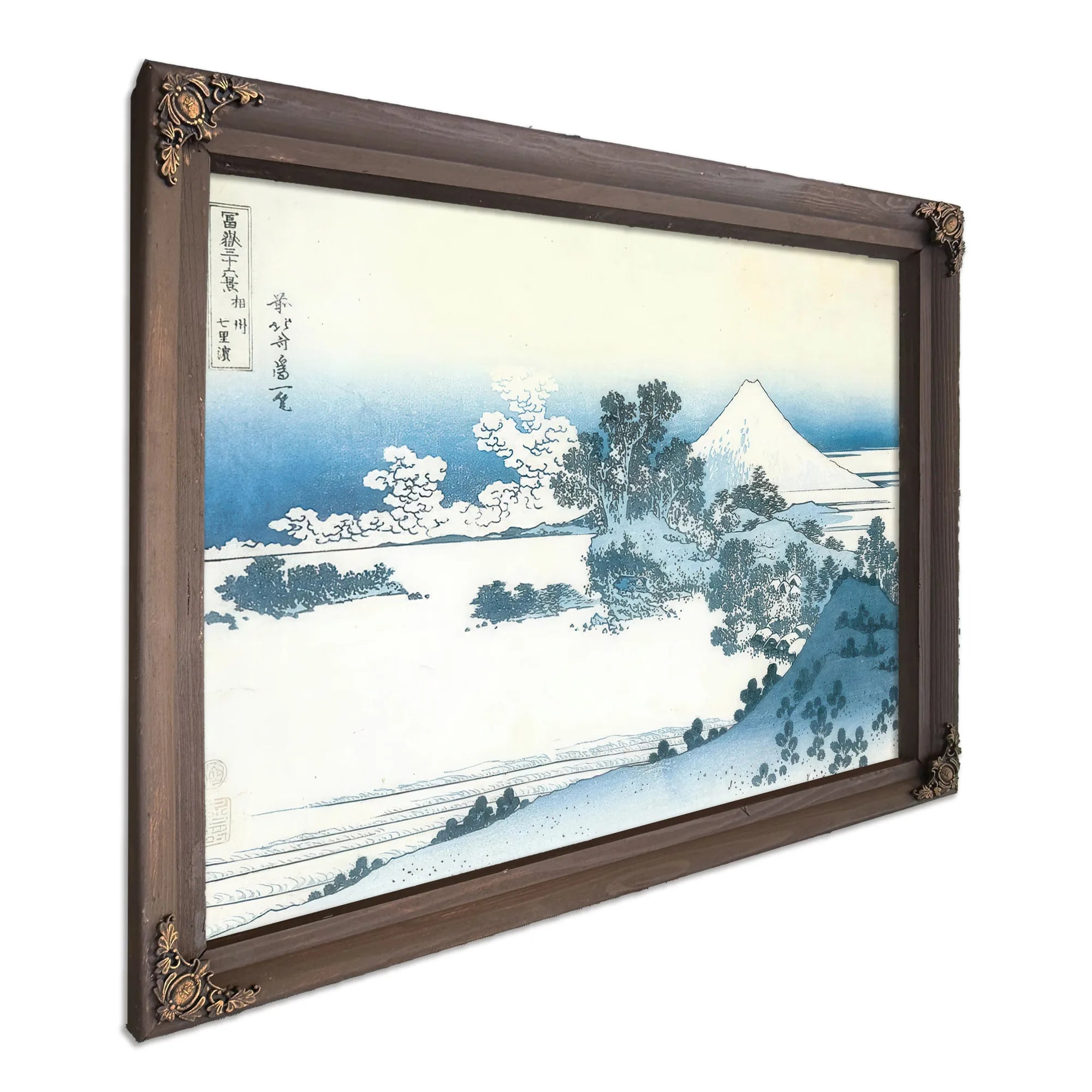 Mount Fuji Seen From Shichirigahama By Hokusai Fine Art Print