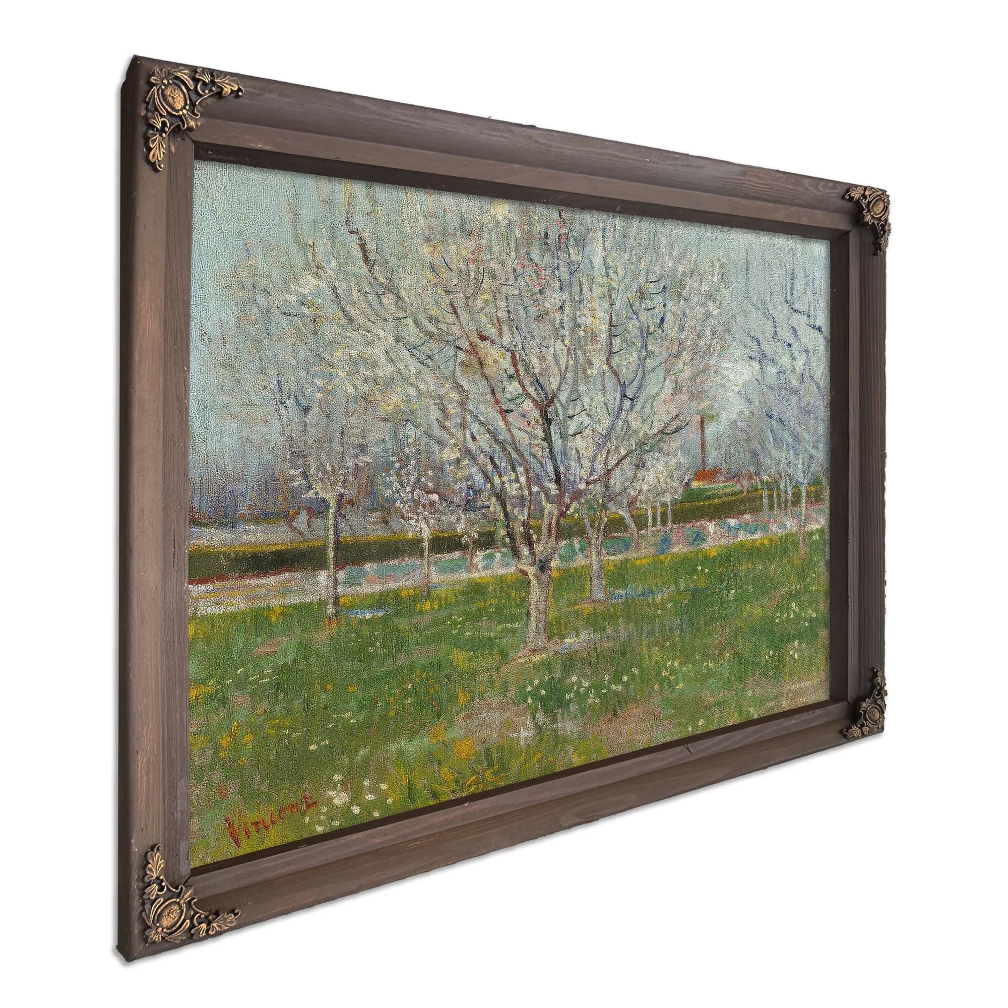 Orchard In Blossom (Plum Trees) By Vincent Van Gogh Fine Art Print