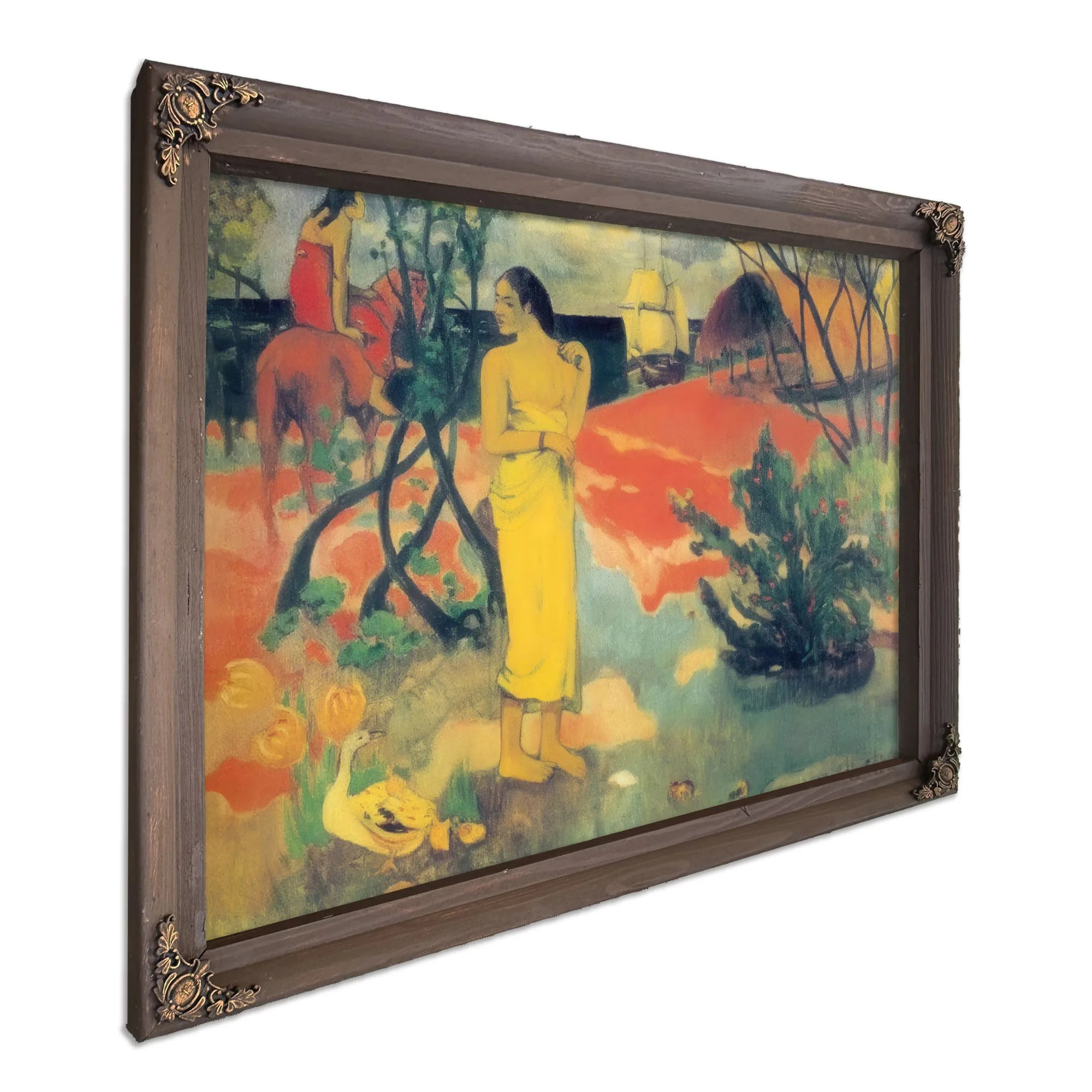 Te Tiai Na Oe Ite Rata ( Are You Waiting For A Letter) By Paul Gauguin Fine Art Print