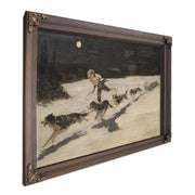 Frederic Remington Huskie Dogs On The Frozen Highway  by Frederic Remington