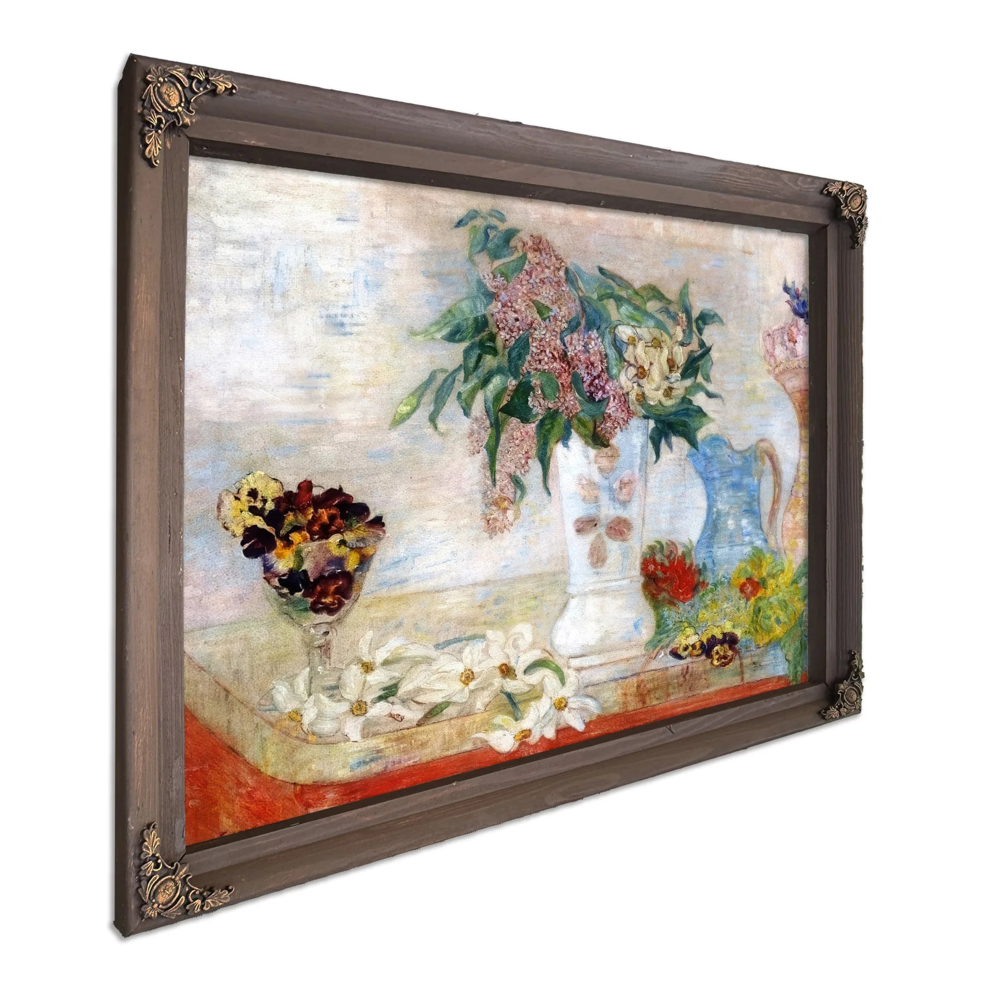 Jonquils, Lilacs And Violets By James Ensor Fine Art Print