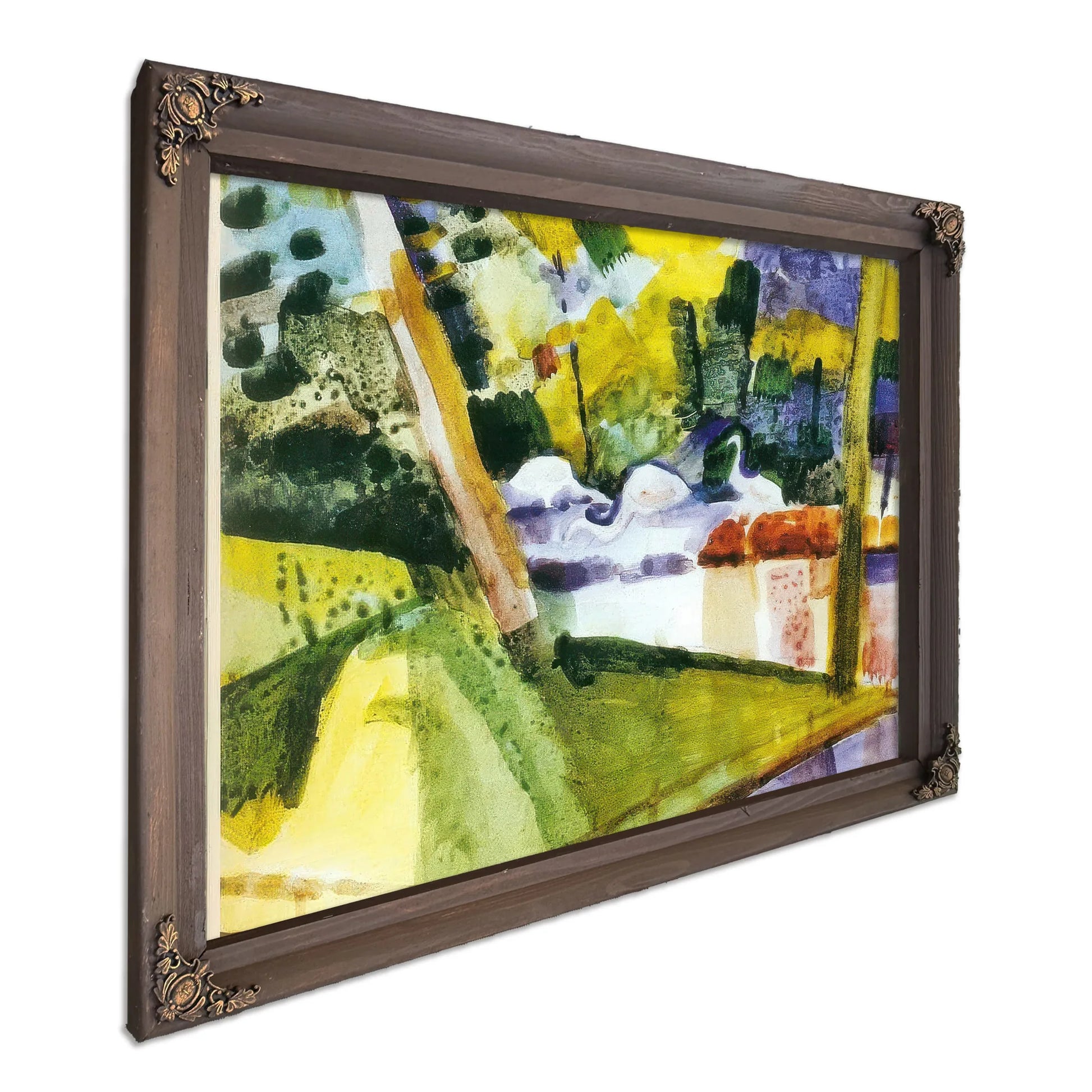 Flamingos At The Zoo By August Macke Fine Art Print