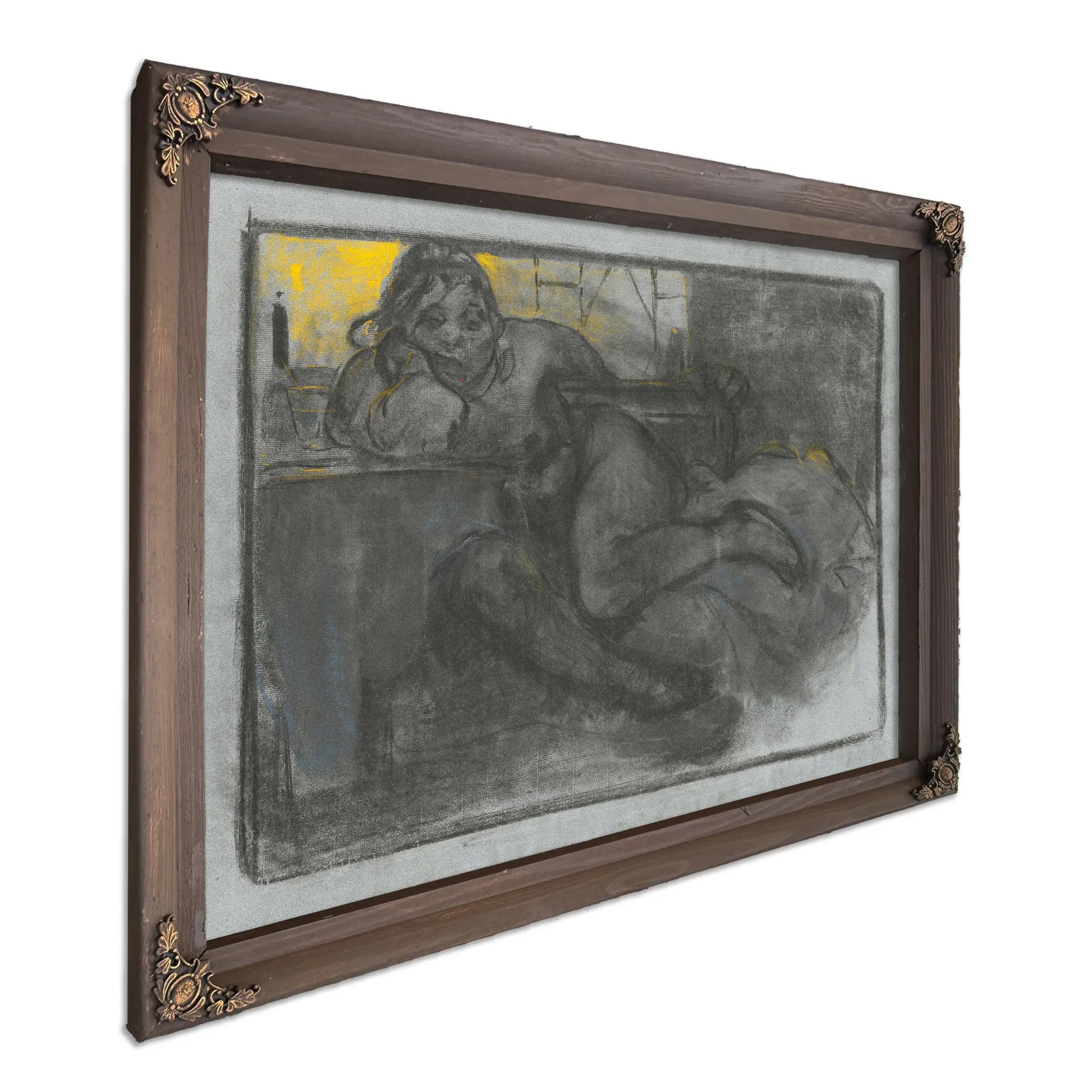 Absinth Study Of A Woman Alfons Mucha by Alphonse Mucha