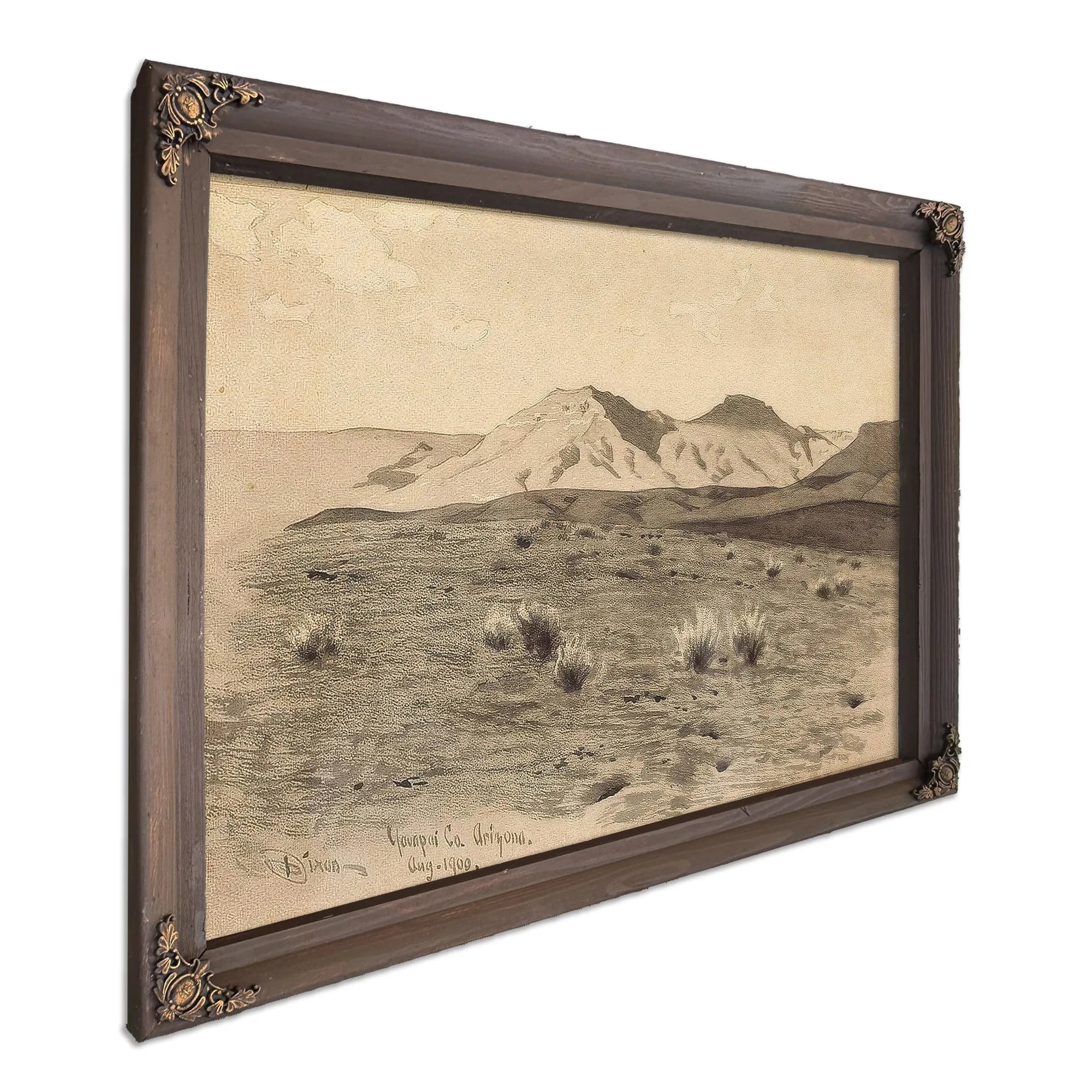 Desert Peaks Yavapai County Arizona 1900 By Maynard Dixon Fine Art Print