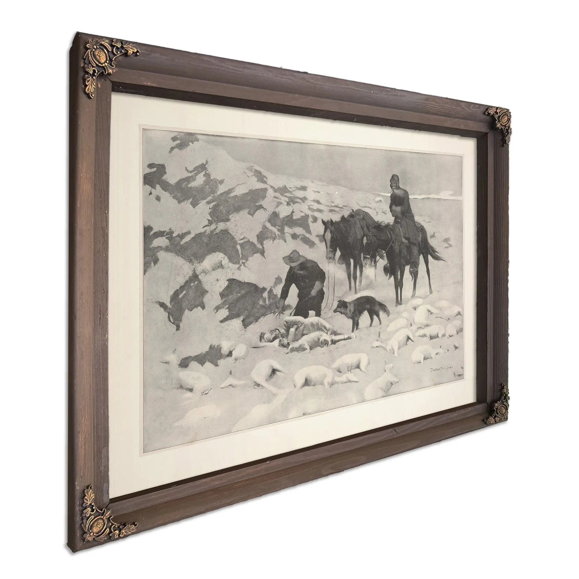 The Frozen Sheep Herder by Frederic Remington