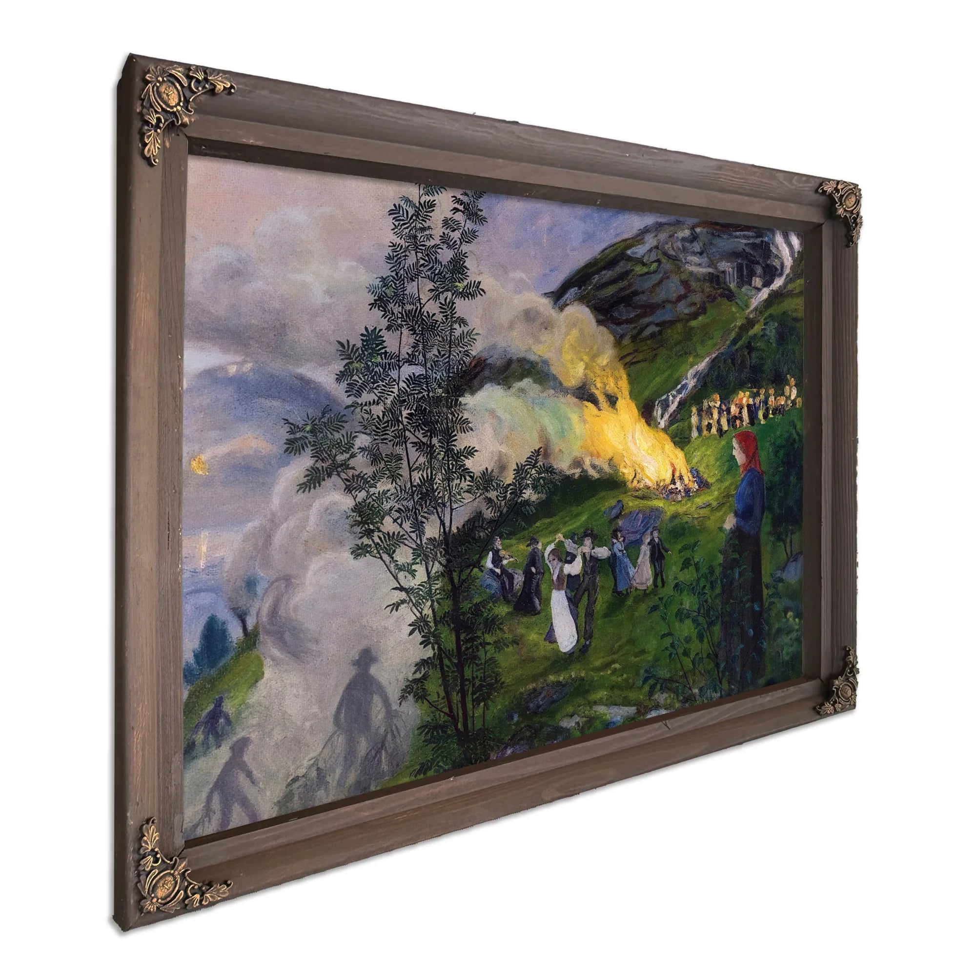 Midsummer Eve Bonfire 1 By Nicolai Astrup Fine Art Print