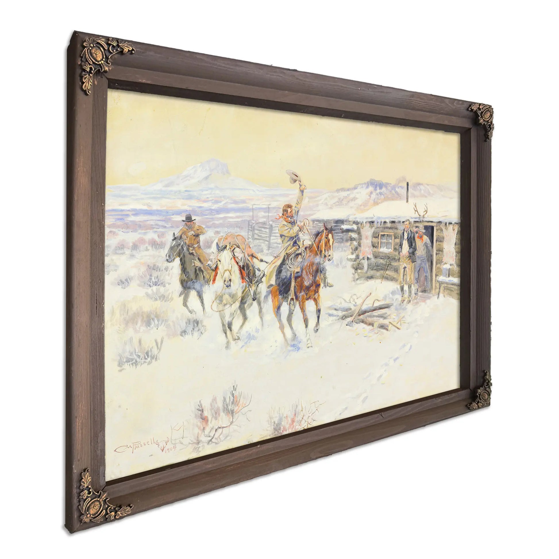 Christmas At The Line Camp by Charles Marion Russell