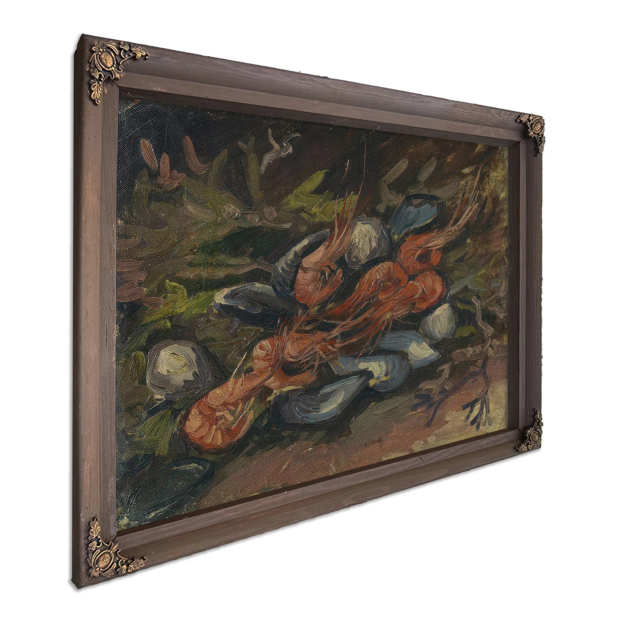 Prawns And Mussels By Vincent Van Gogh Fine Art Print