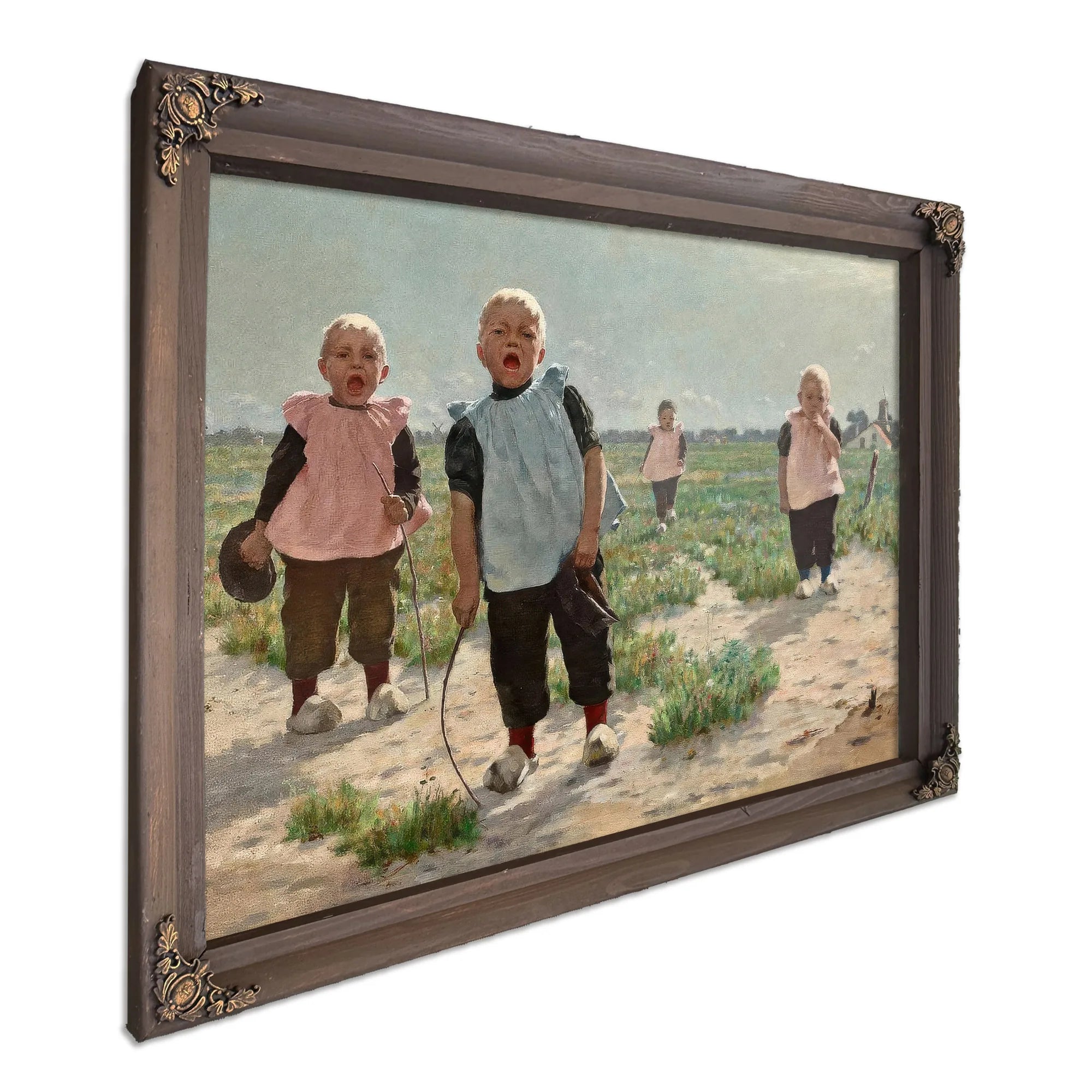 Gamins Hollandais By Walter Macewen Fine Art Print