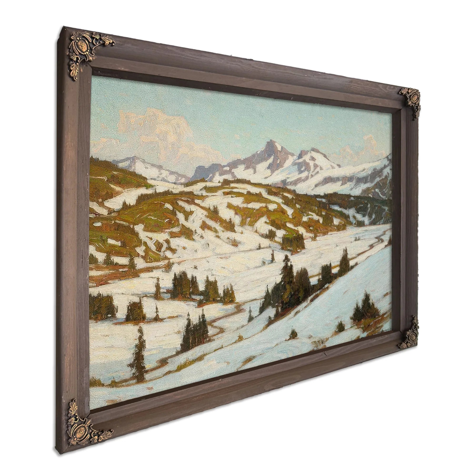 Winter Mt. Rainier Paradise Valley By William Wendt Fine Art Print
