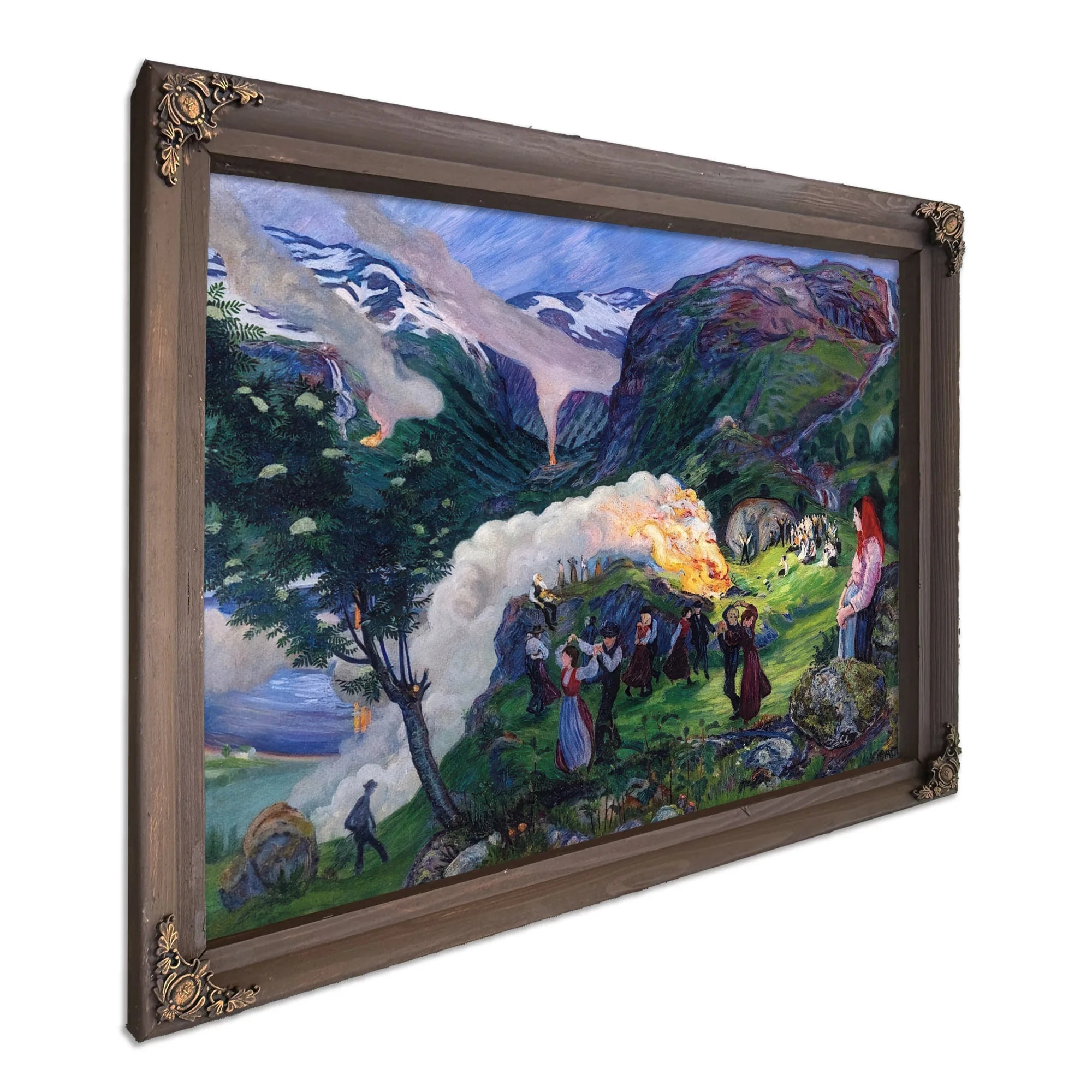 Midsummer Eve Bonfire 2 By Nicolai Astrup Fine Art Print