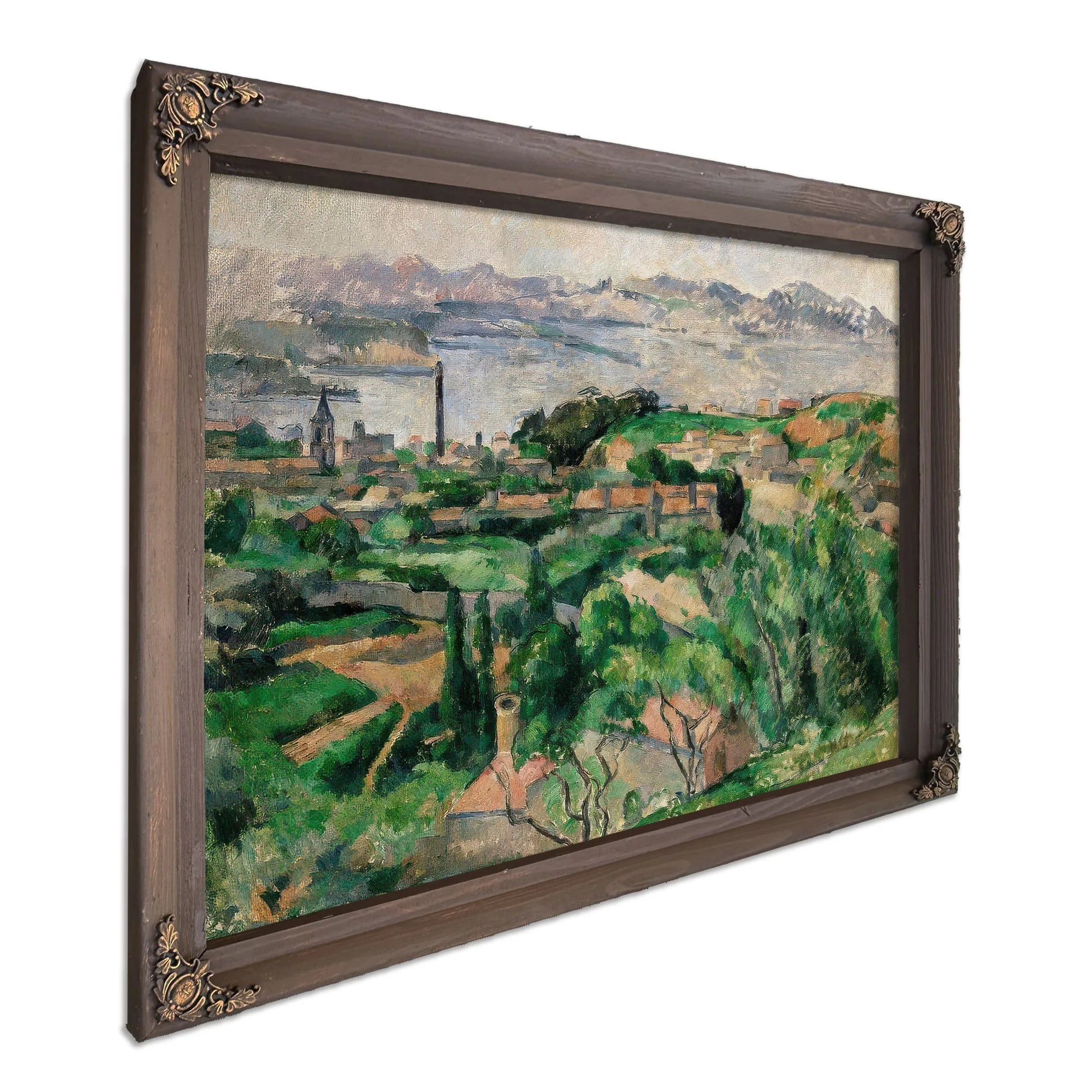 View Of The Gulf Of Marseilles And The Village Of Saint Henri By Paul Cezanne Fine Art Print