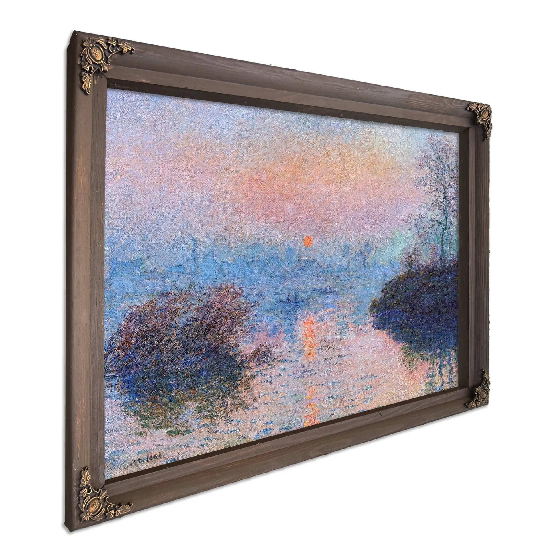 Sunset On The Seine At Lavacourt Winter Effect 1880 Oil On Canvas 100X150Cm Petit Palais By Claude Monet Fine Art Print