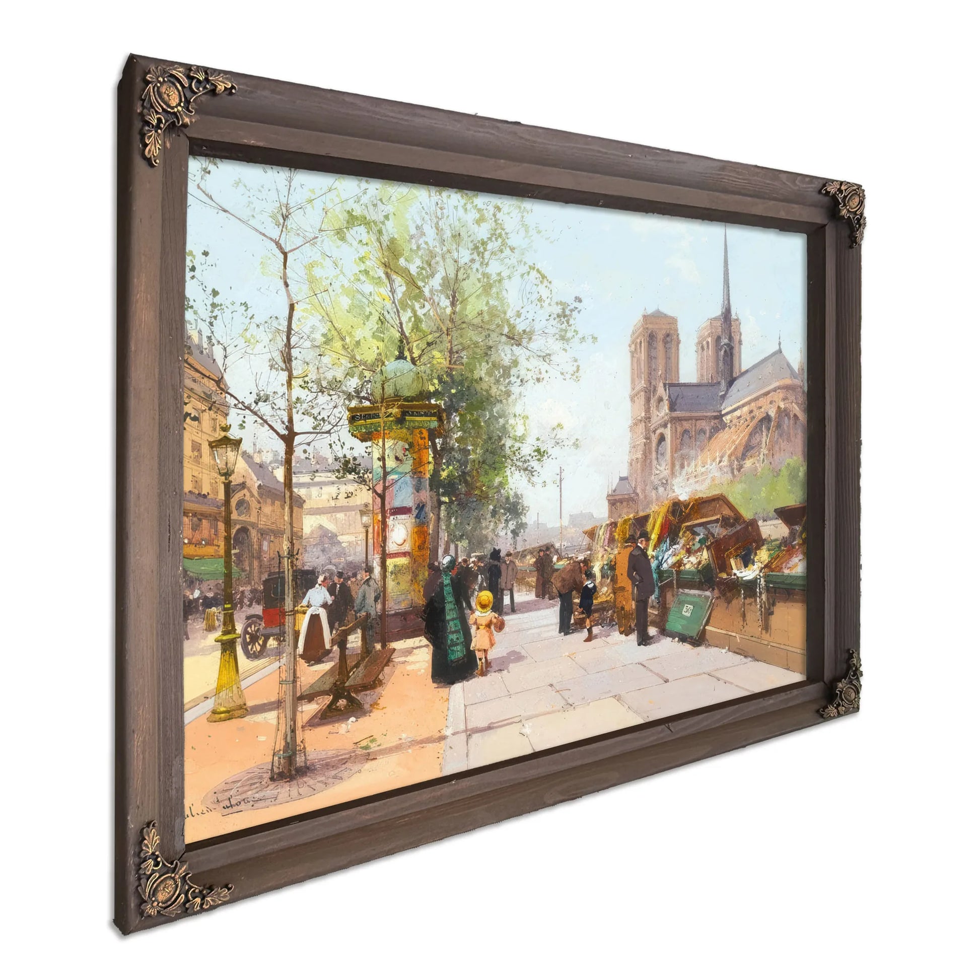 Notre Dame De Paris By Eugene Galien Laloue Fine Art Print