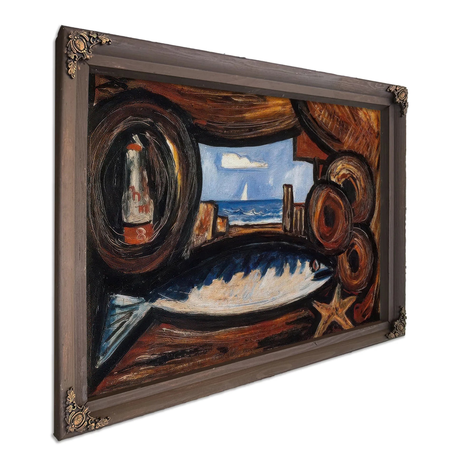 Sea View New England By Marsden Hartley Fine Art Print